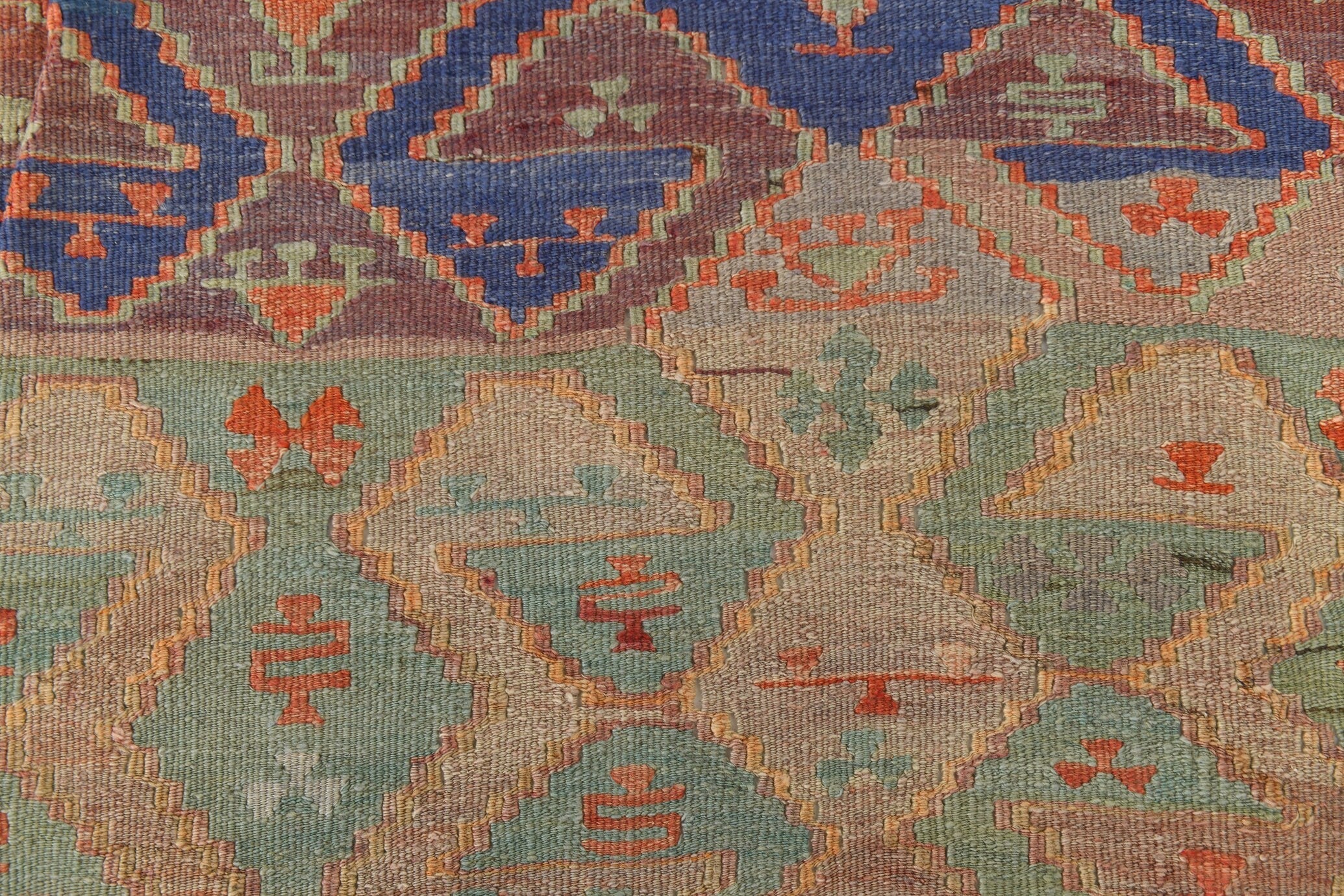 Vintage Kilim Anatolian 3'4" x 14'3" ft