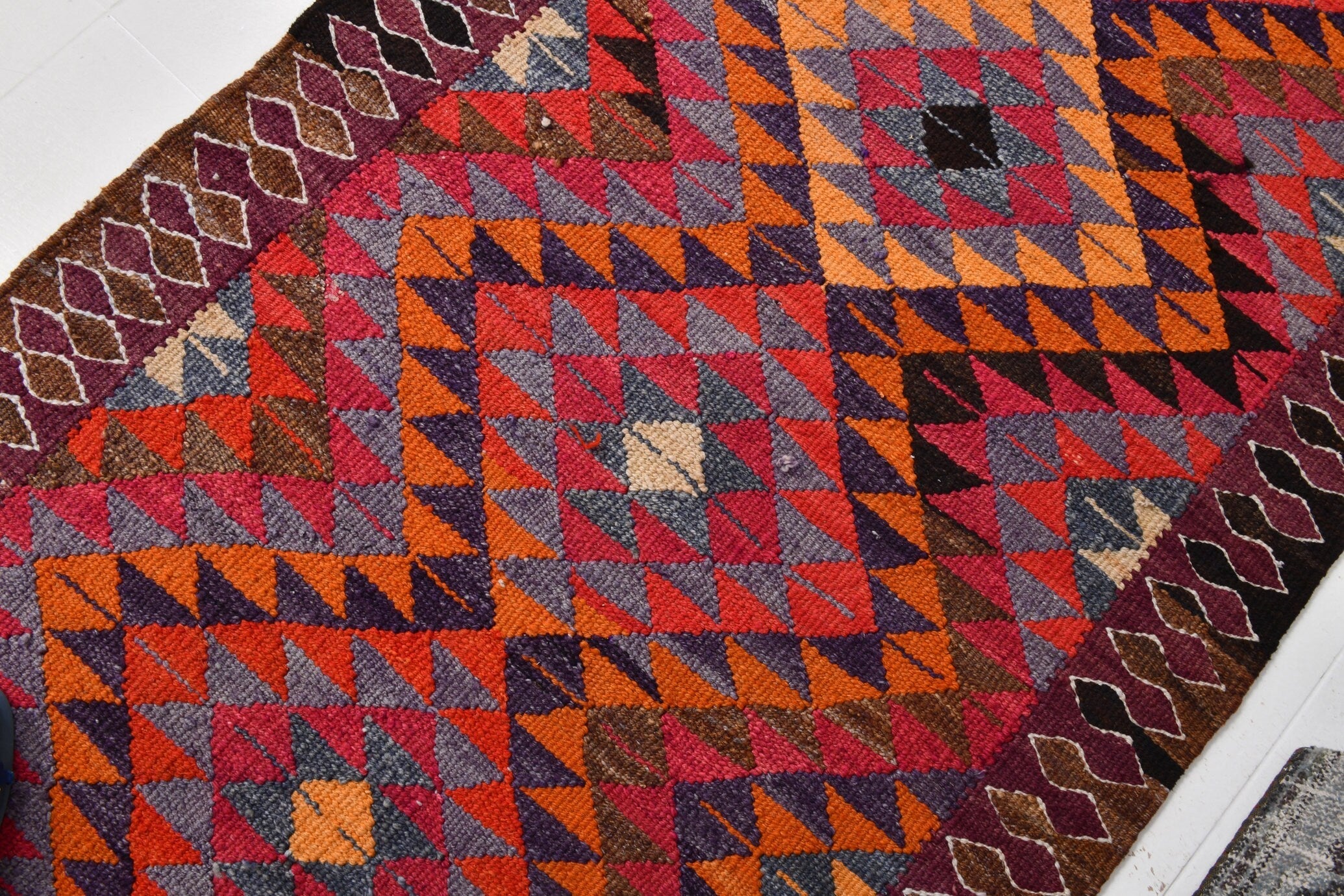 Vintage Kilim Anatolian 3’4’’ x 9’10’’ ft