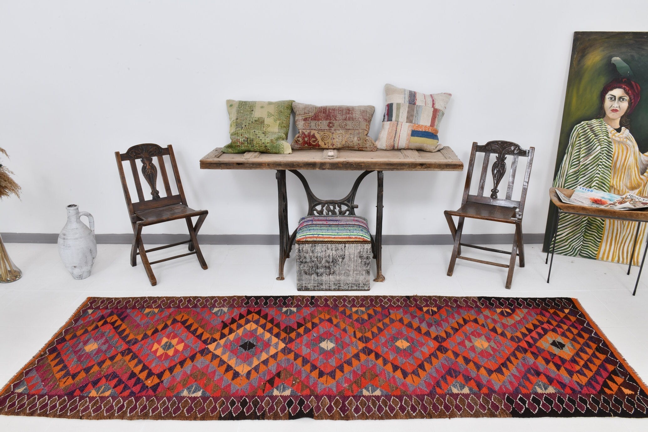 Vintage Kilim Anatolian 3’4’’ x 9’10’’ ft