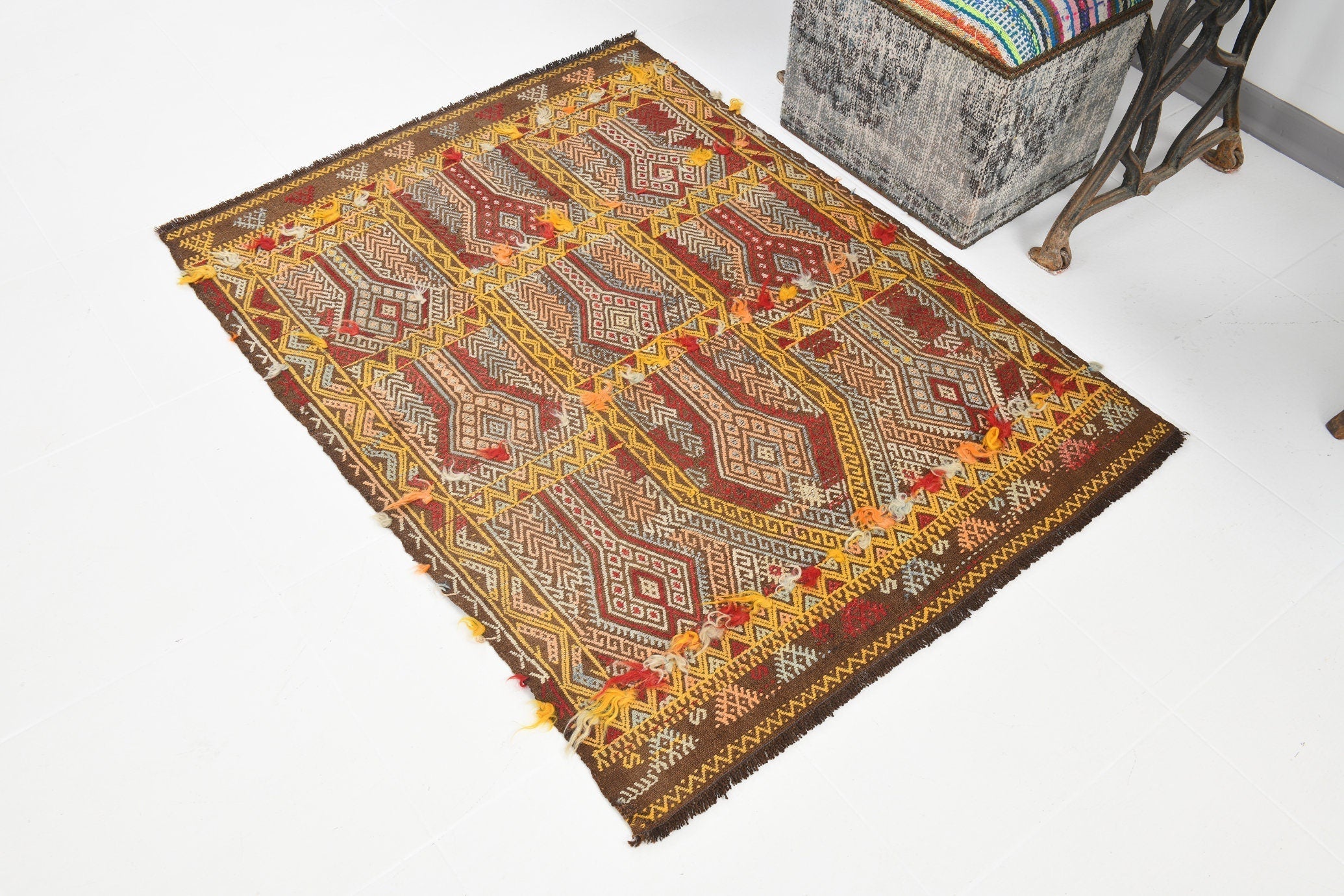 Vintage Kilim Anatolian 3'5" x 4'5" ft