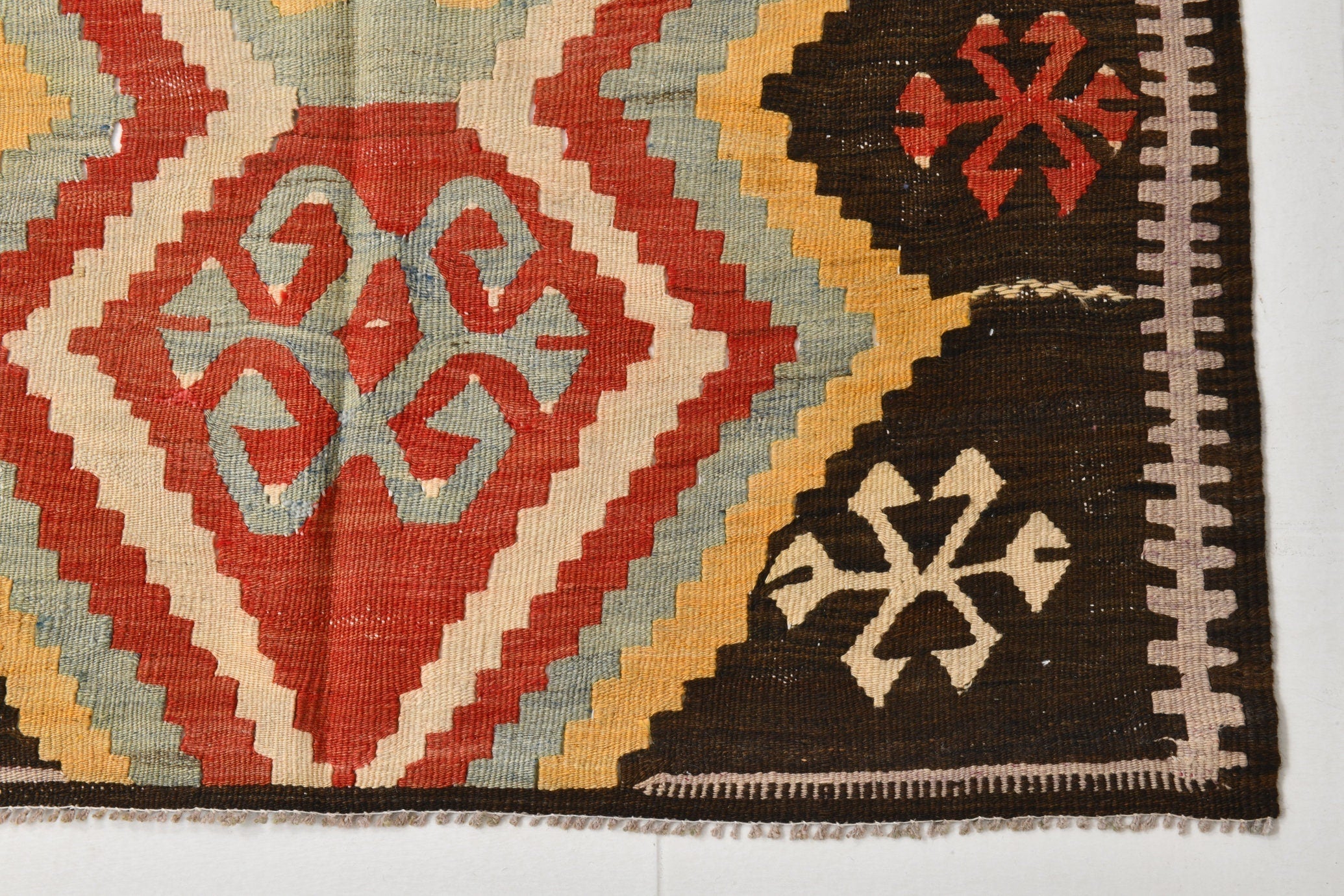 Vintage Kilim Anatolian 3'6" x 9'3" ft