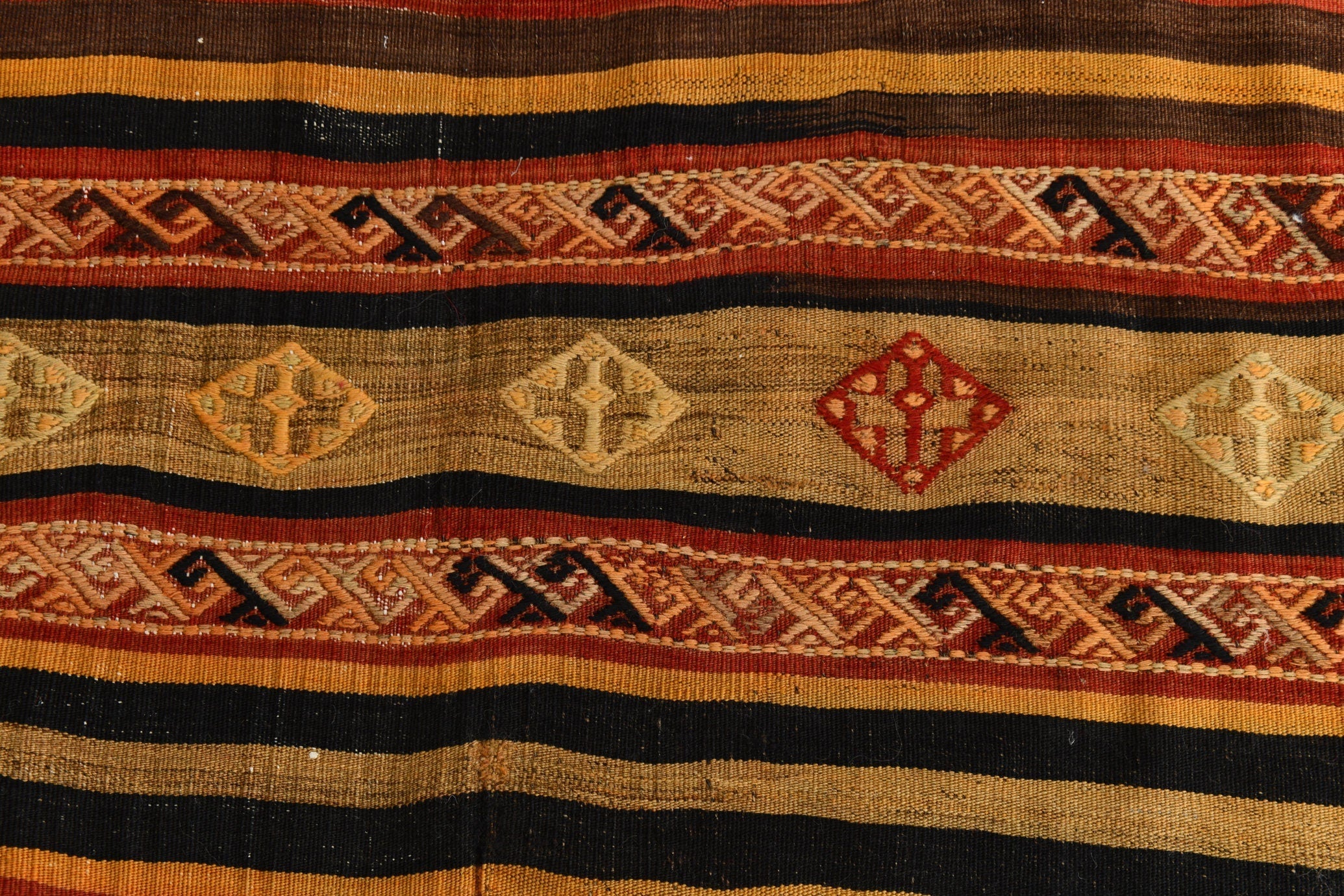 Vintage Kilim Anatolian 3’7’’ x 13’11’’ ft