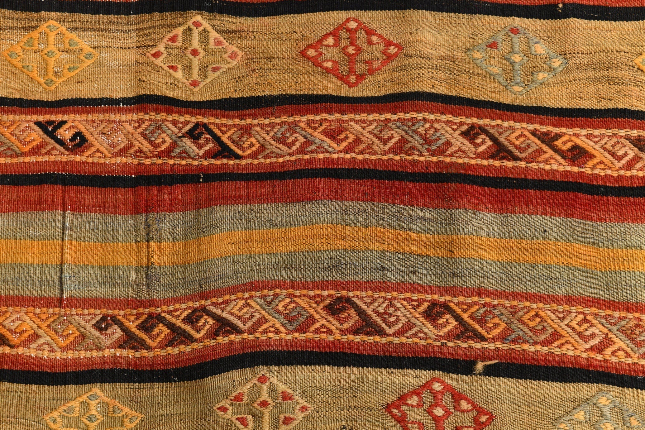 Vintage Kilim Anatolian 3’7’’ x 13’11’’ ft