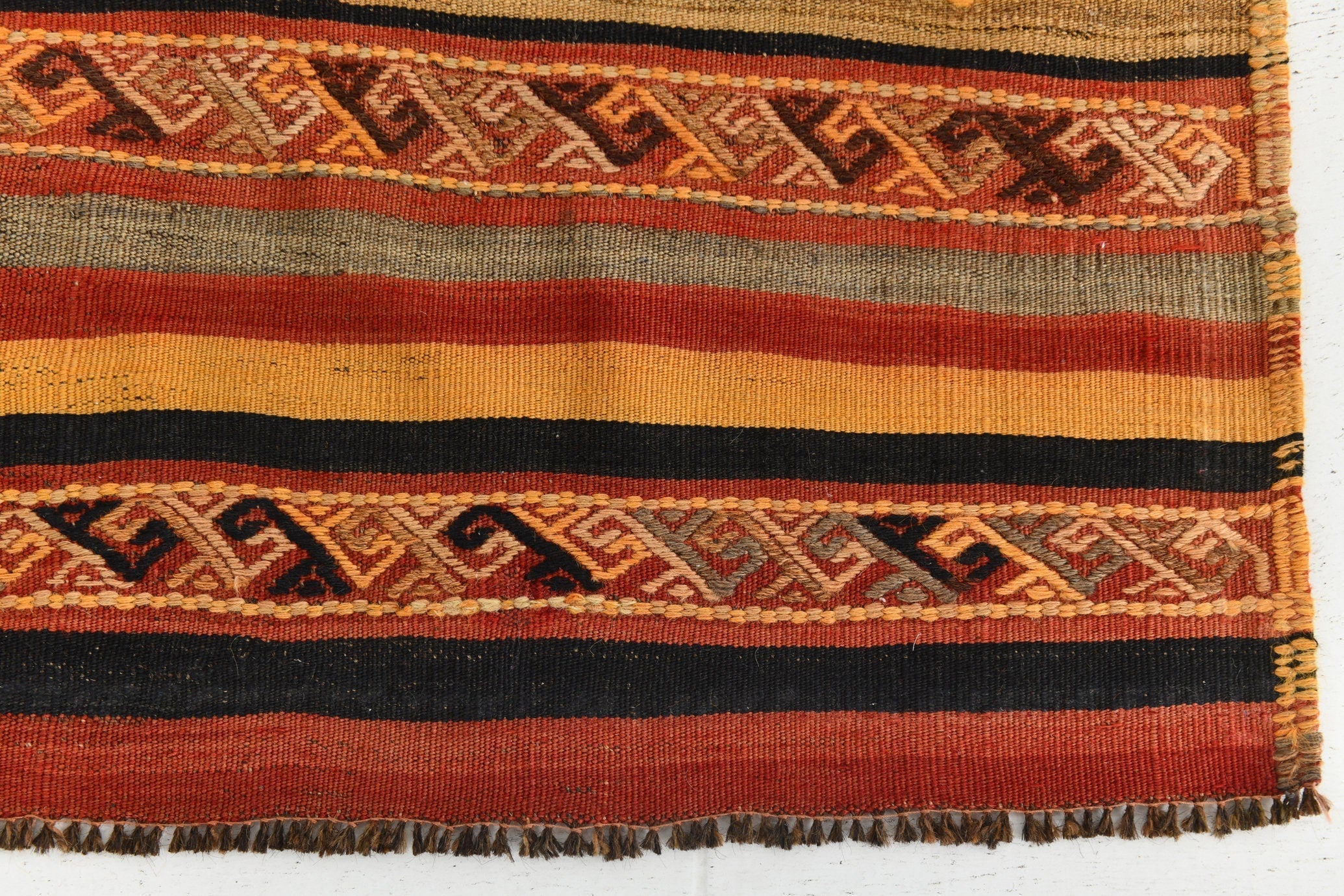 Vintage Kilim Anatolian 3’7’’ x 13’11’’ ft