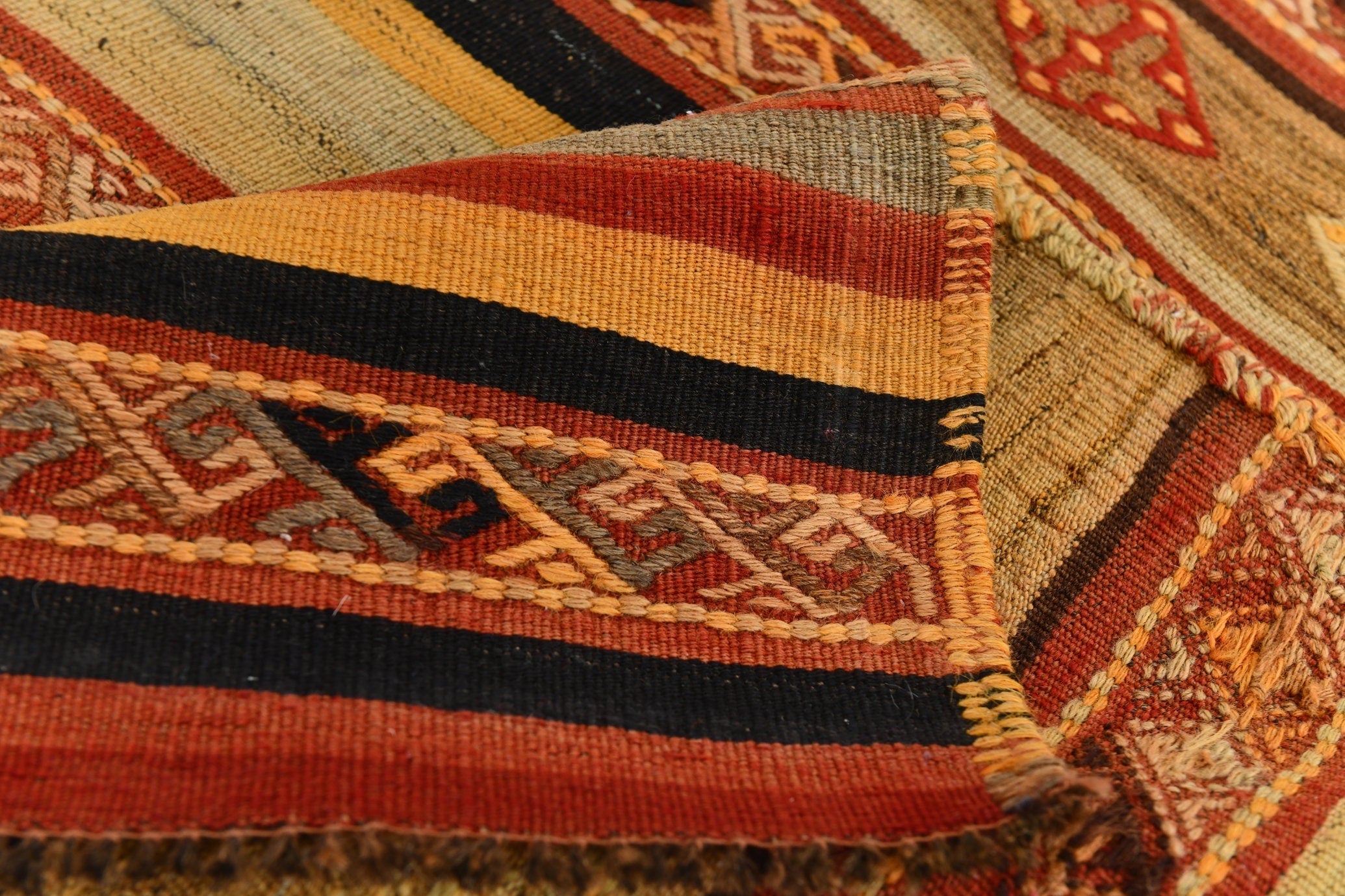 Vintage Kilim Anatolian 3’7’’ x 13’11’’ ft