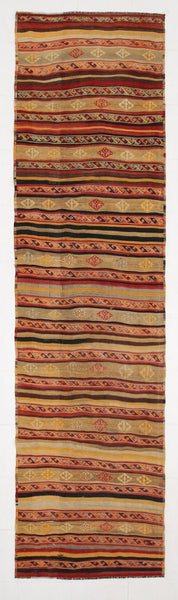 Vintage Kilim Anatolian 3’7’’ x 13’11’’ ft
