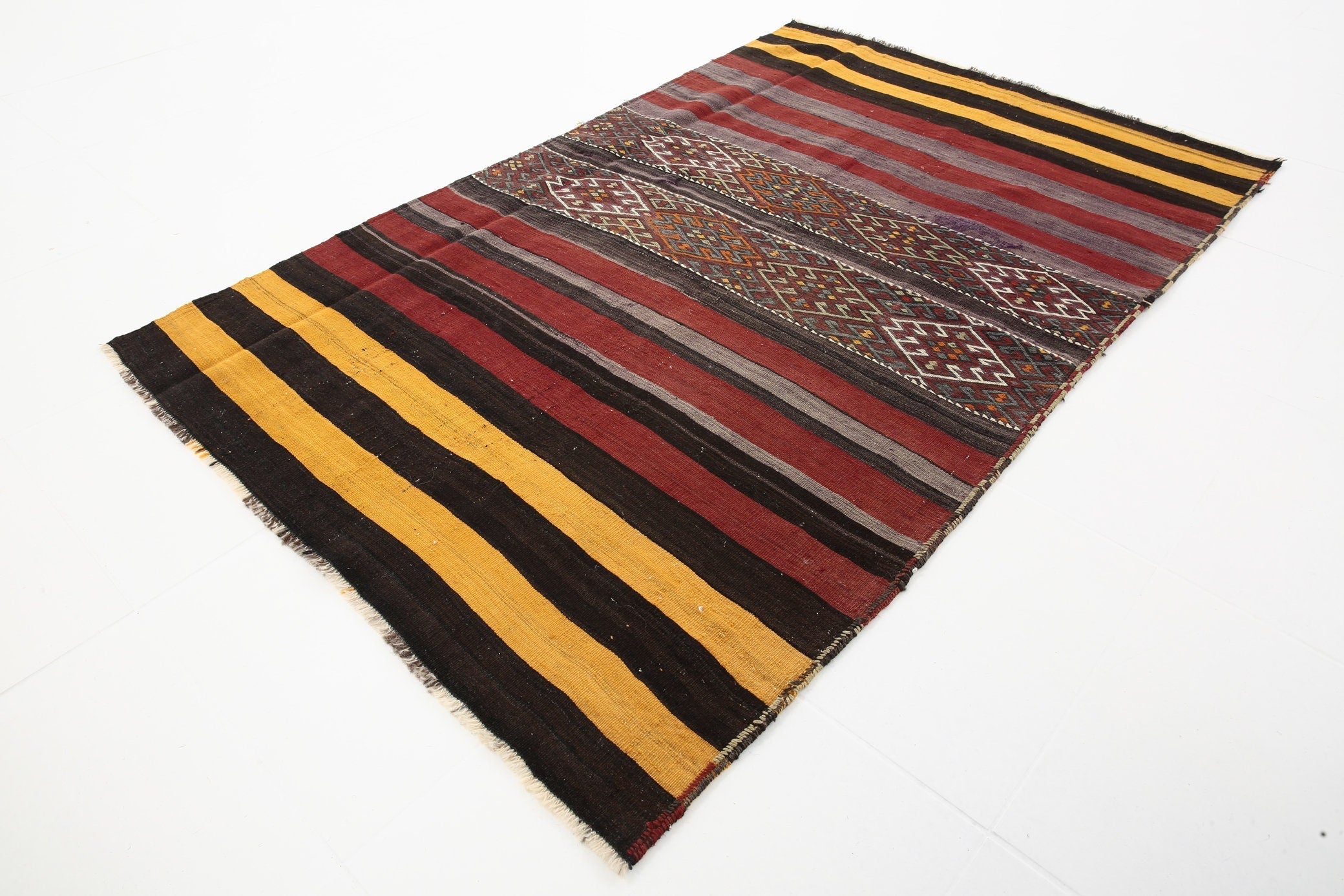 Vintage Kilim Anatolian 3'8" x 5'10" ft