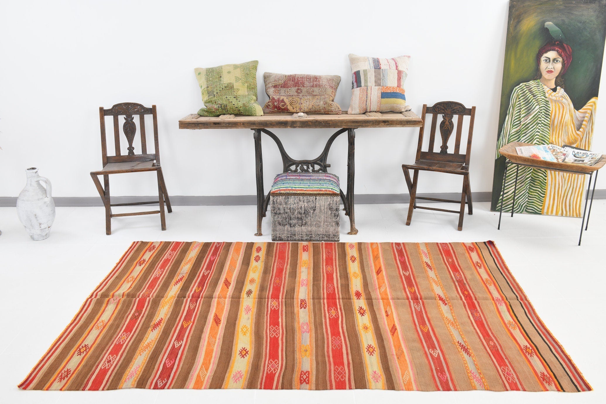 Vintage Kilim Anatolian 4’10’’ x 7’10’’ ft