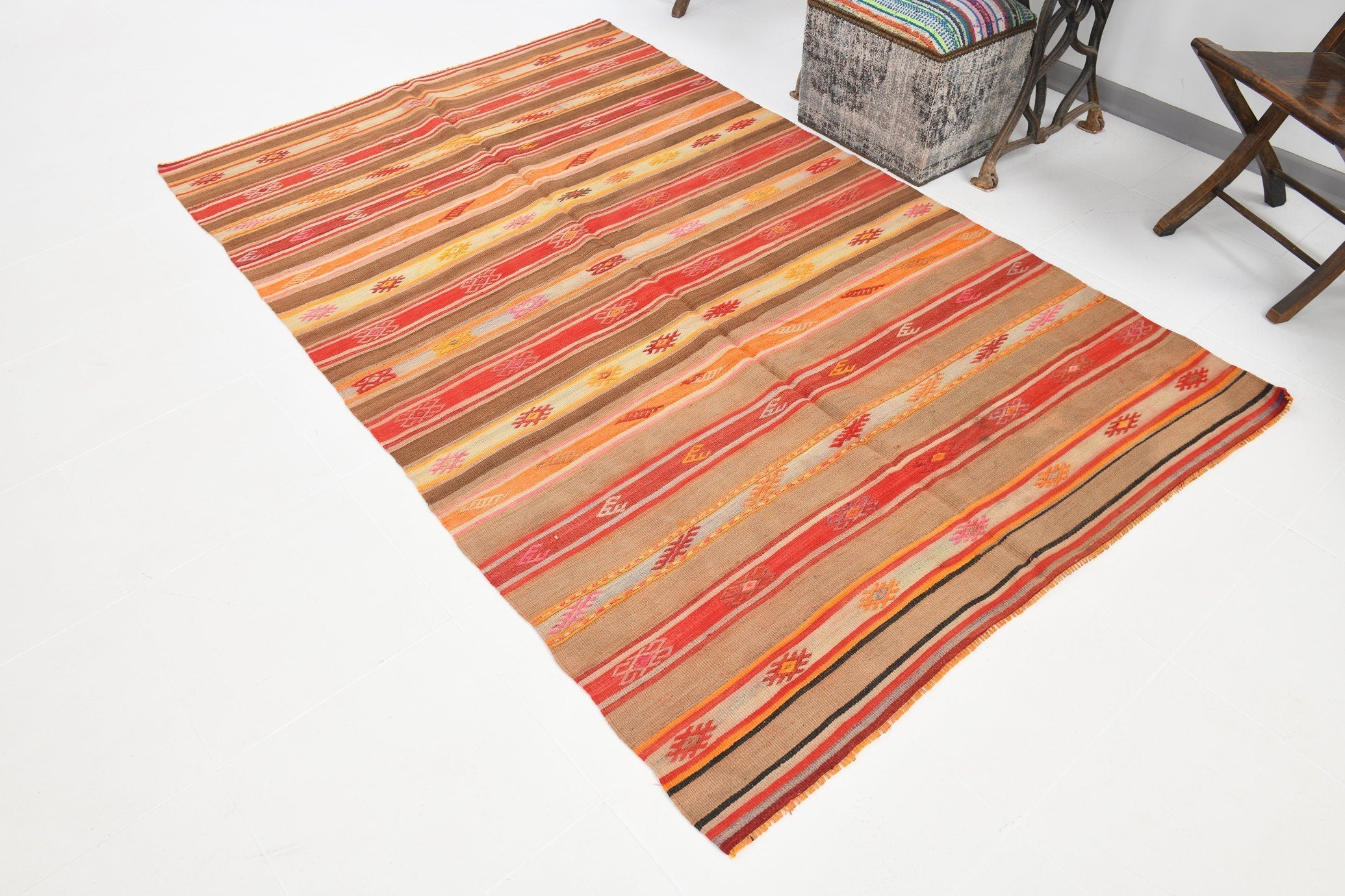 Vintage Kilim Anatolian 4’10’’ x 7’10’’ ft