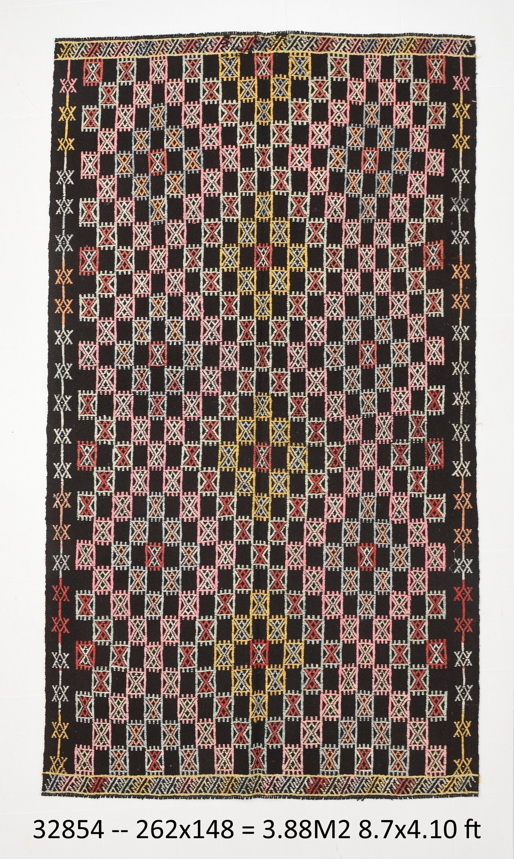 Vintage Kilim Anatolian 4'10" x 8'7" ft