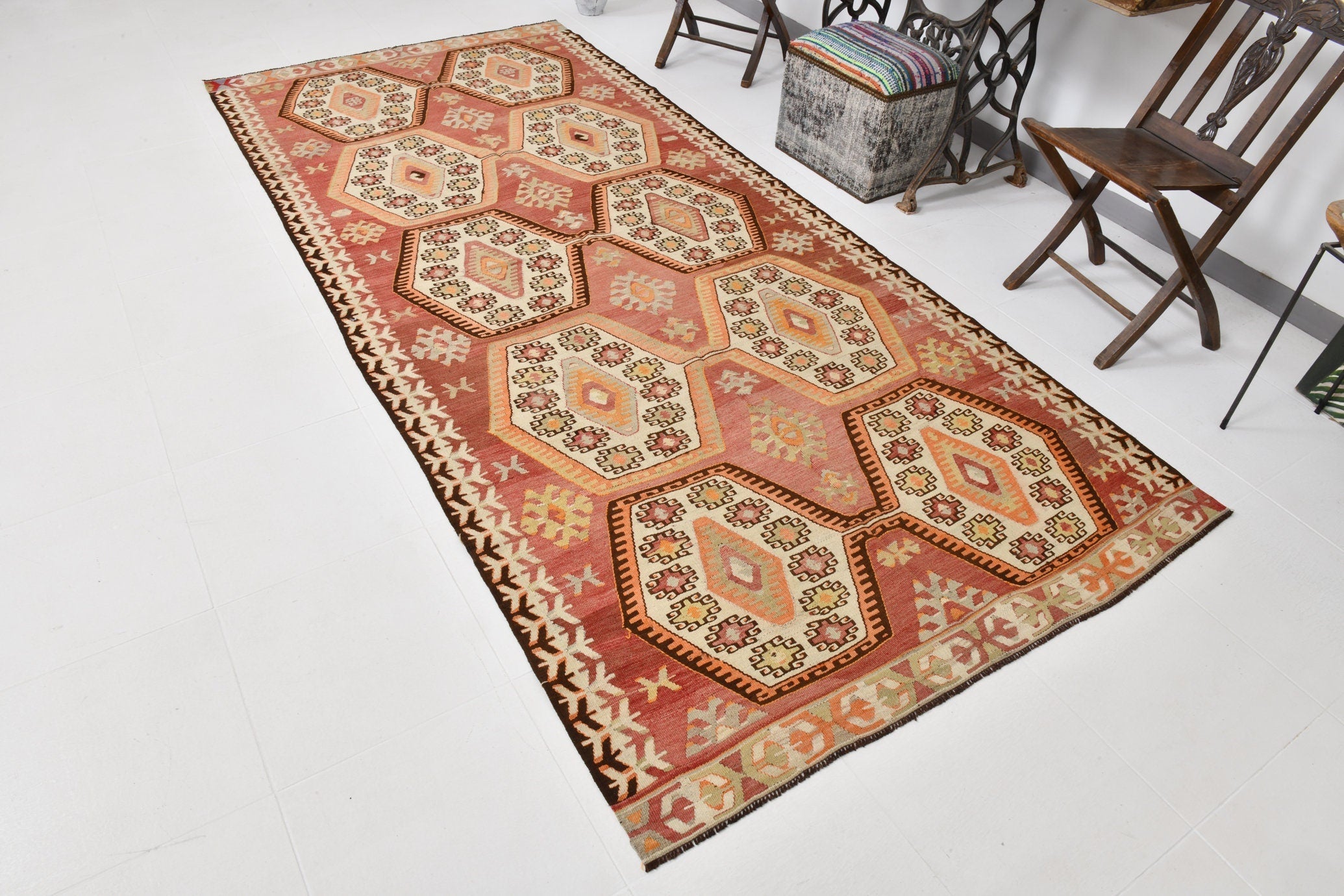 Vintage Kilim Anatolian 4’11’’ x 10’11’’ ft