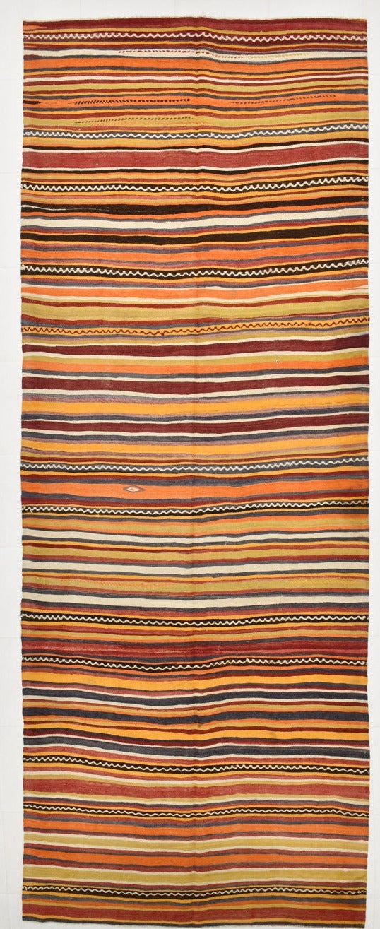 Vintage Kilim Anatolian 4'11" x 13'2" ft