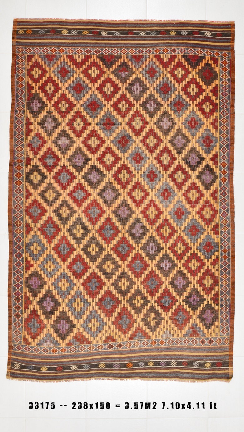 Vintage Kilim Anatolian 4’11’’ x 7’10’’ ft