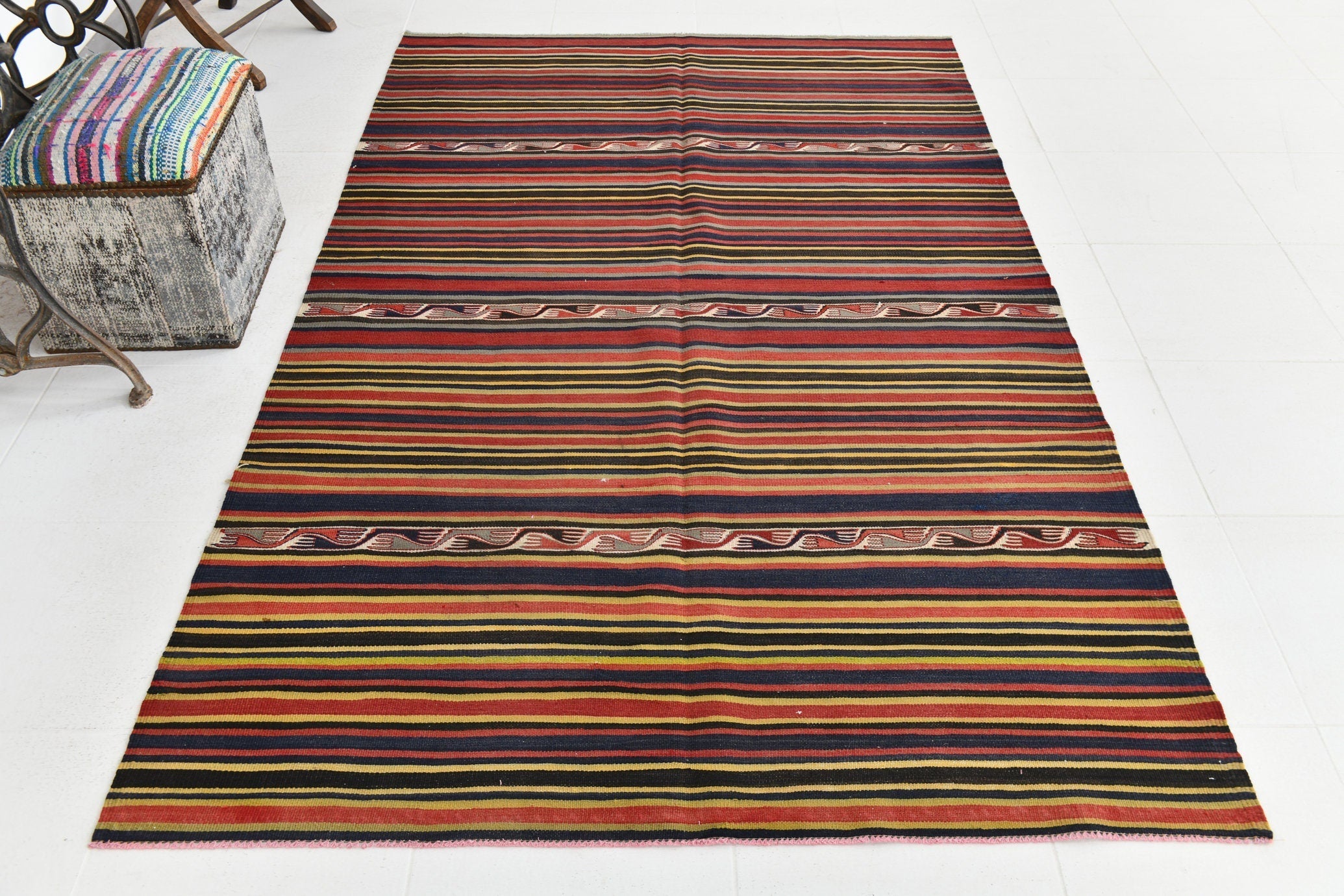 Vintage Kilim Anatolian 4'11" x 8'0" ft