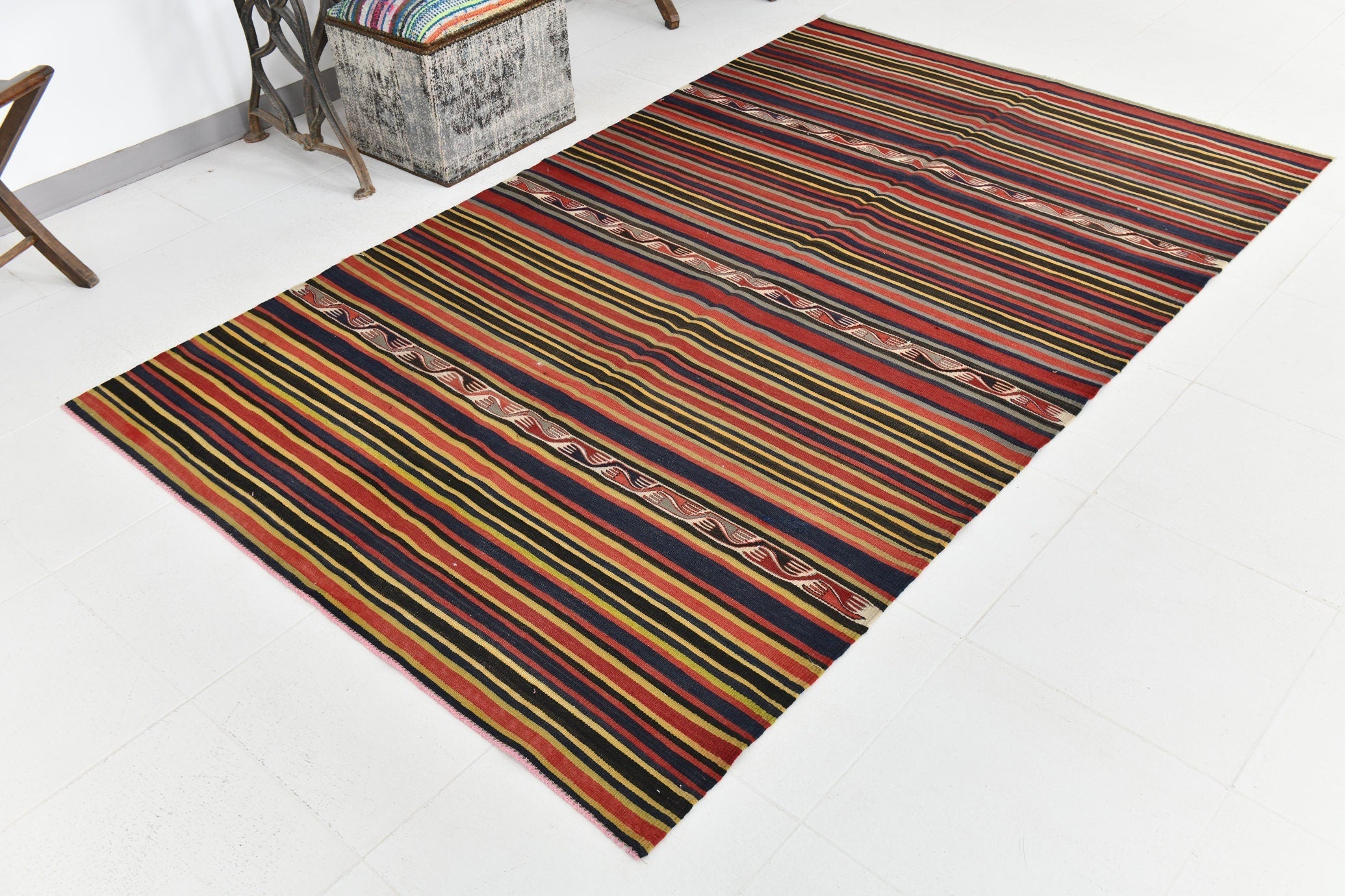 Vintage Kilim Anatolian 4'11" x 8'0" ft