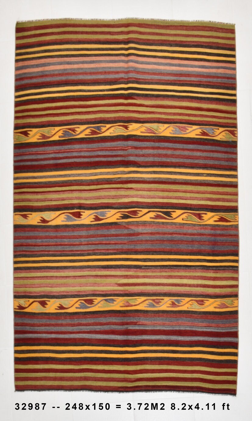 Vintage Kilim Anatolian 4'11" x 8'2" ft