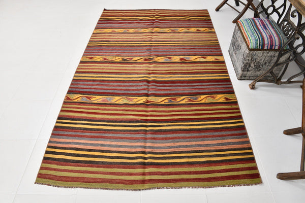 Vintage Kilim Anatolian 4'11" x 8'2" ft