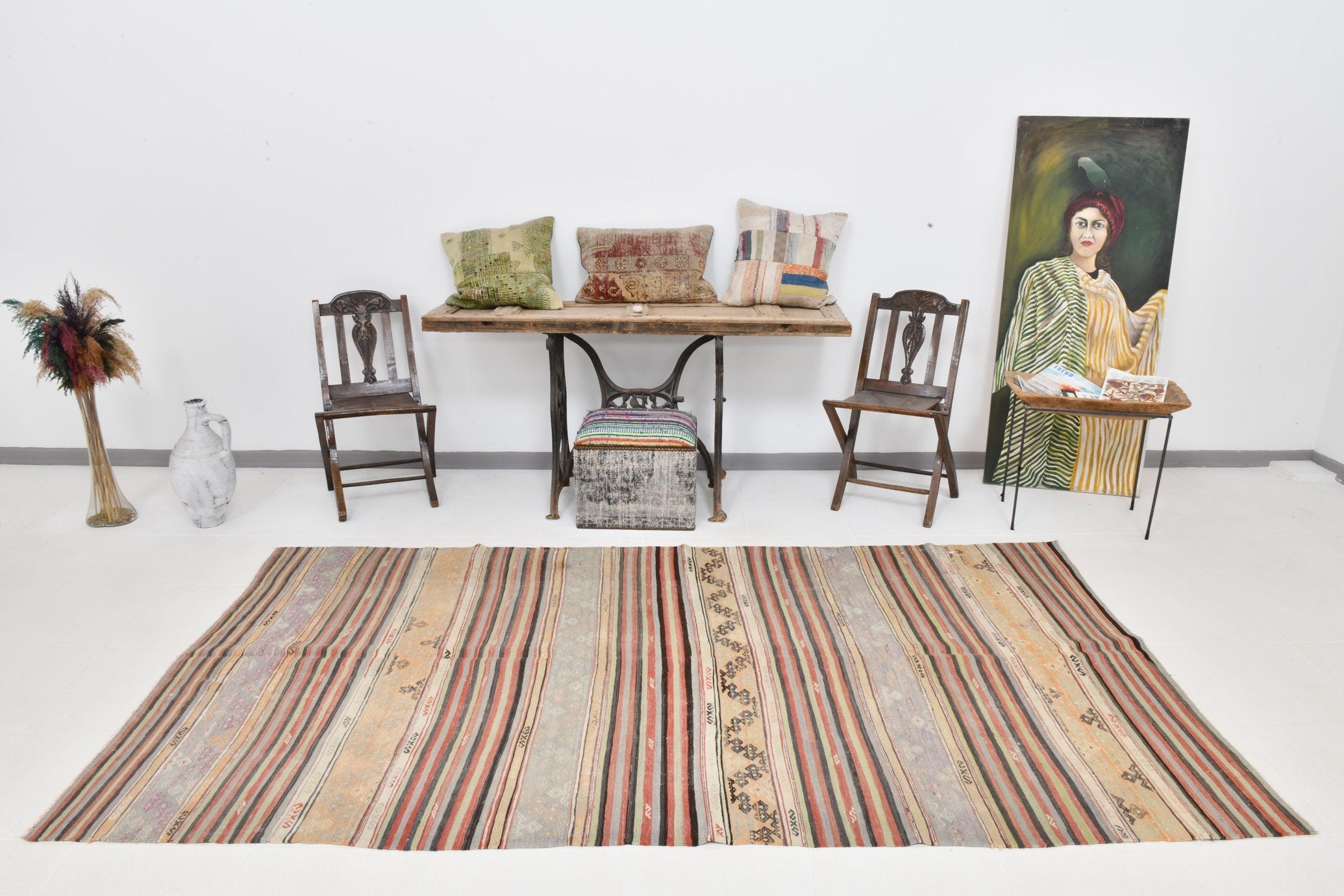 Vintage Kilim Anatolian 4'11" x 9'6" ft