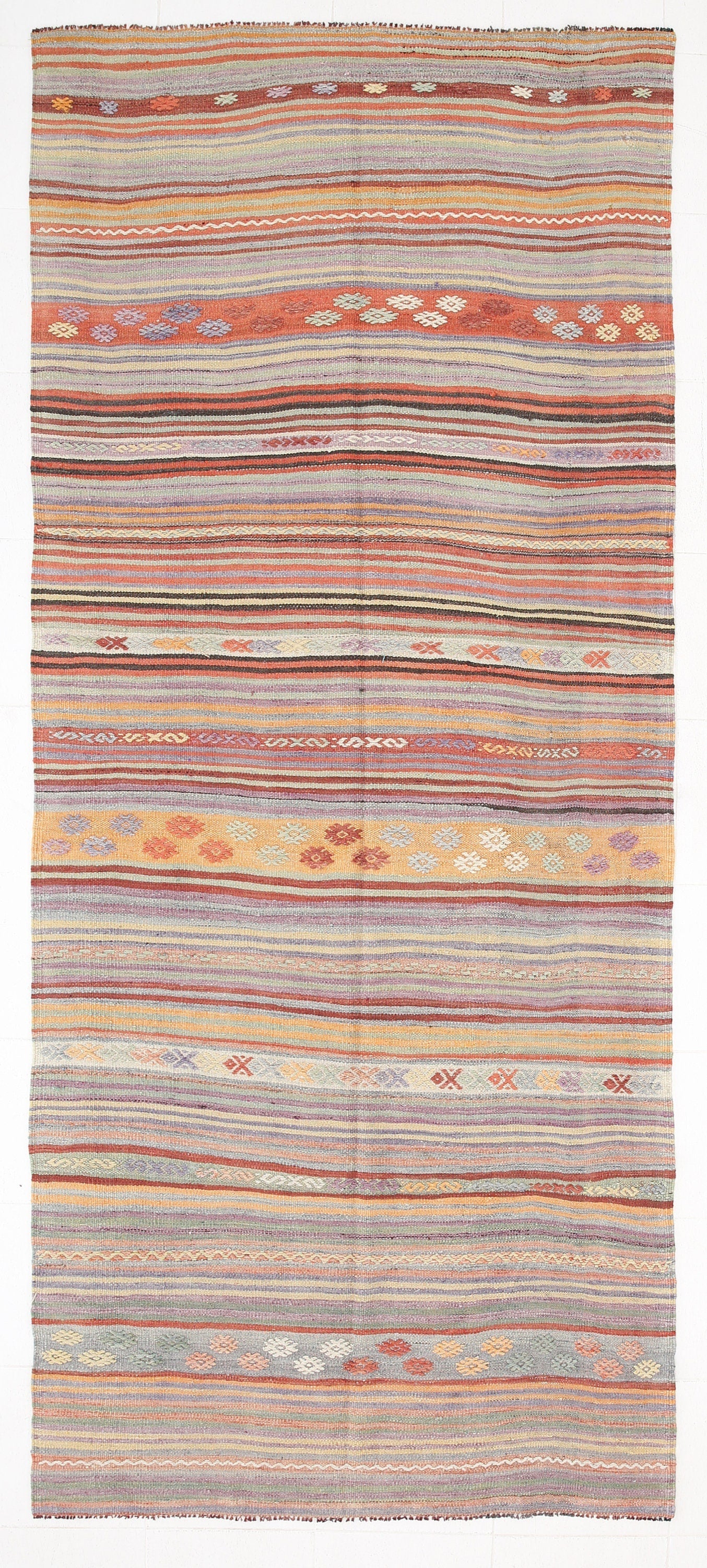Vintage Kilim Anatolian 4'12" x 11'11" ft