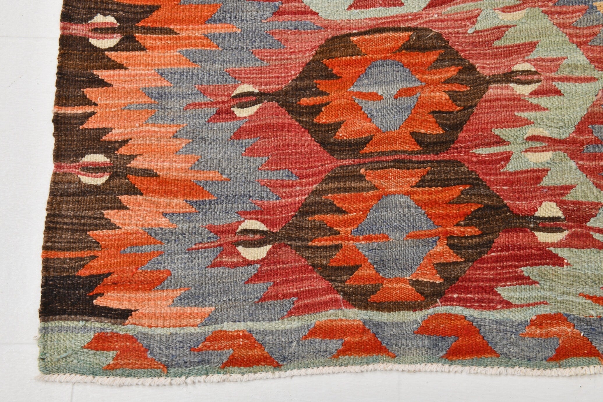 Vintage Kilim Anatolian 4’12’’ x 11’3’’ ft