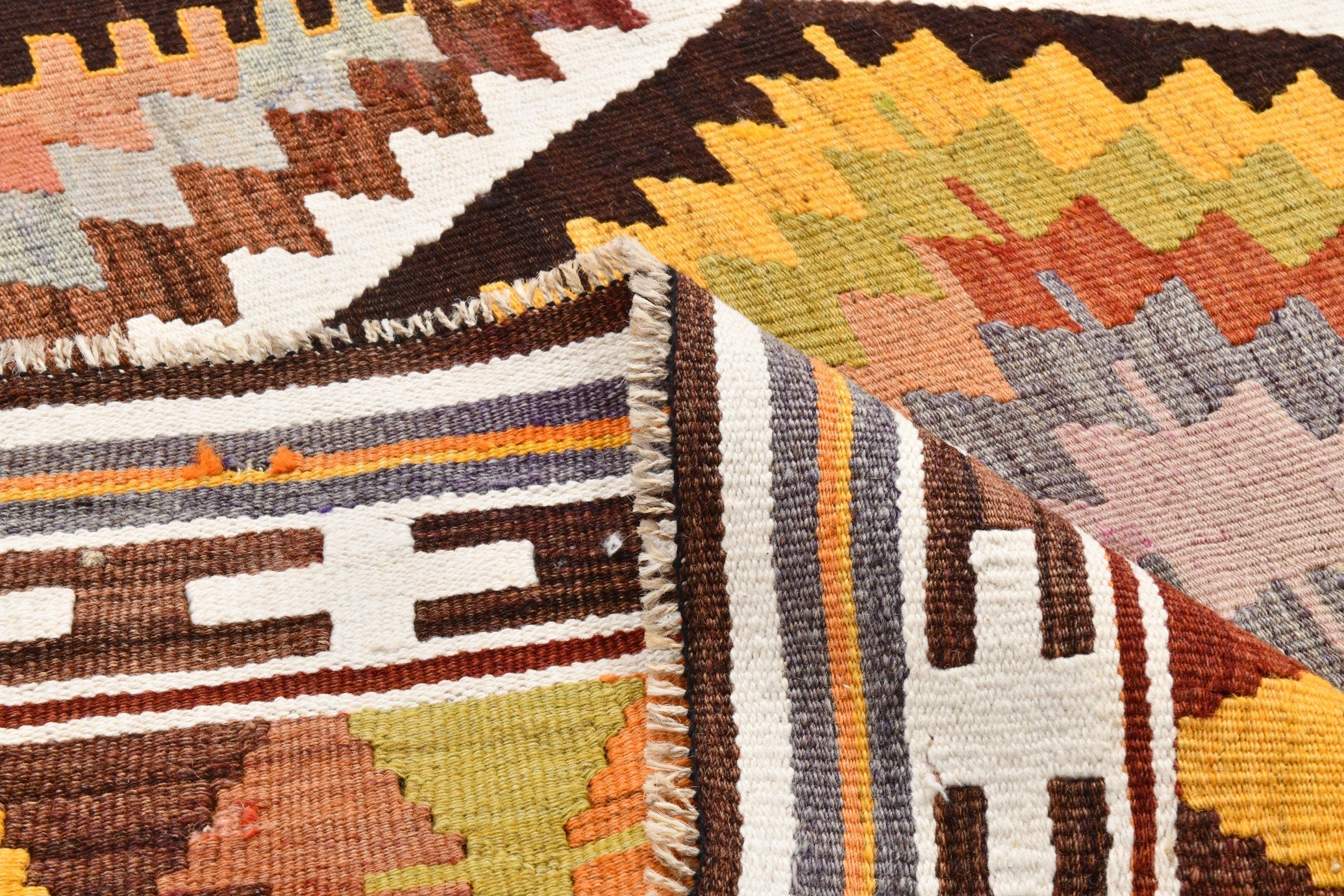 Vintage Kilim Anatolian 4'12" x 8'2" ft