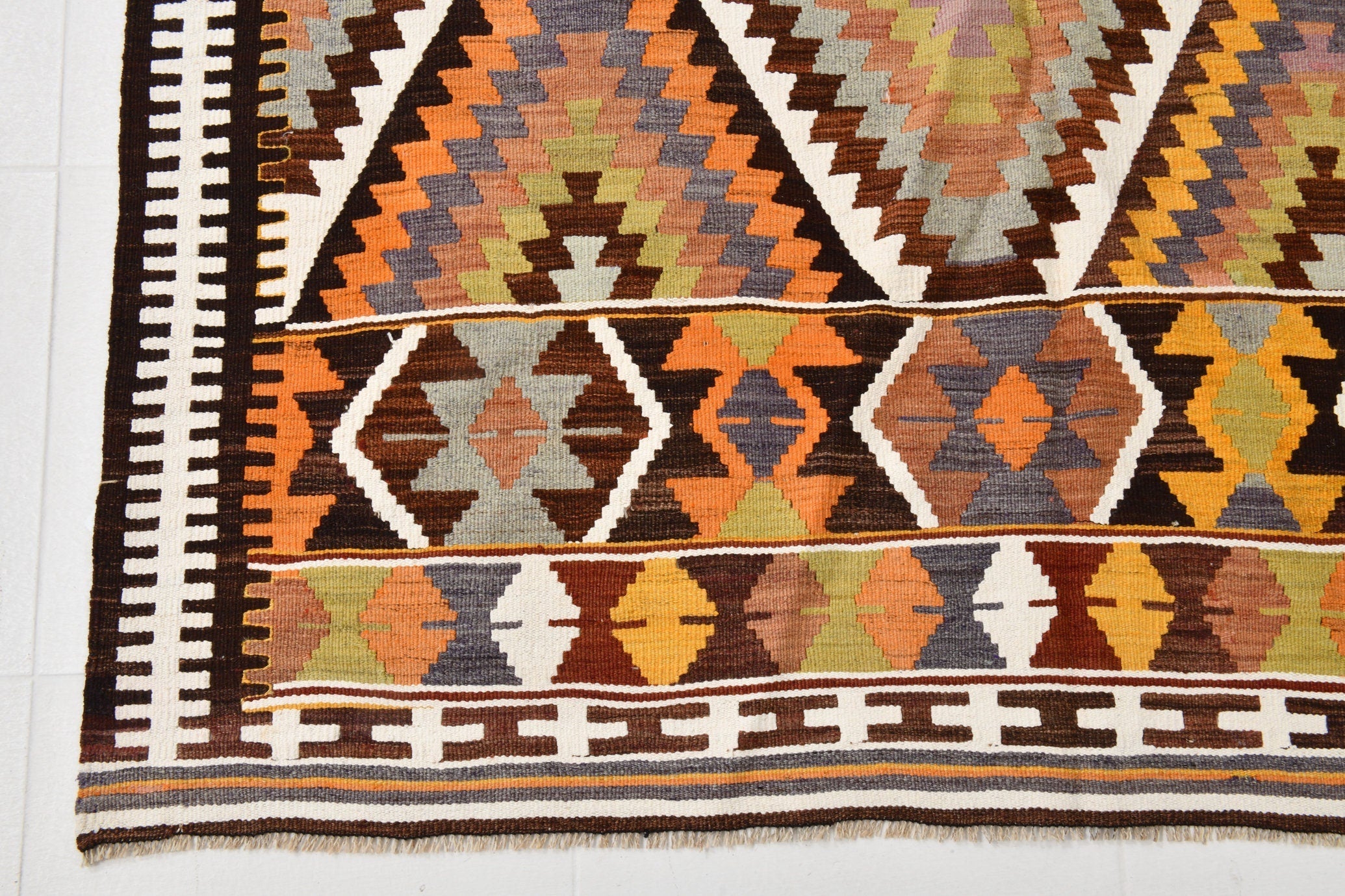 Vintage Kilim Anatolian 4'12" x 8'2" ft