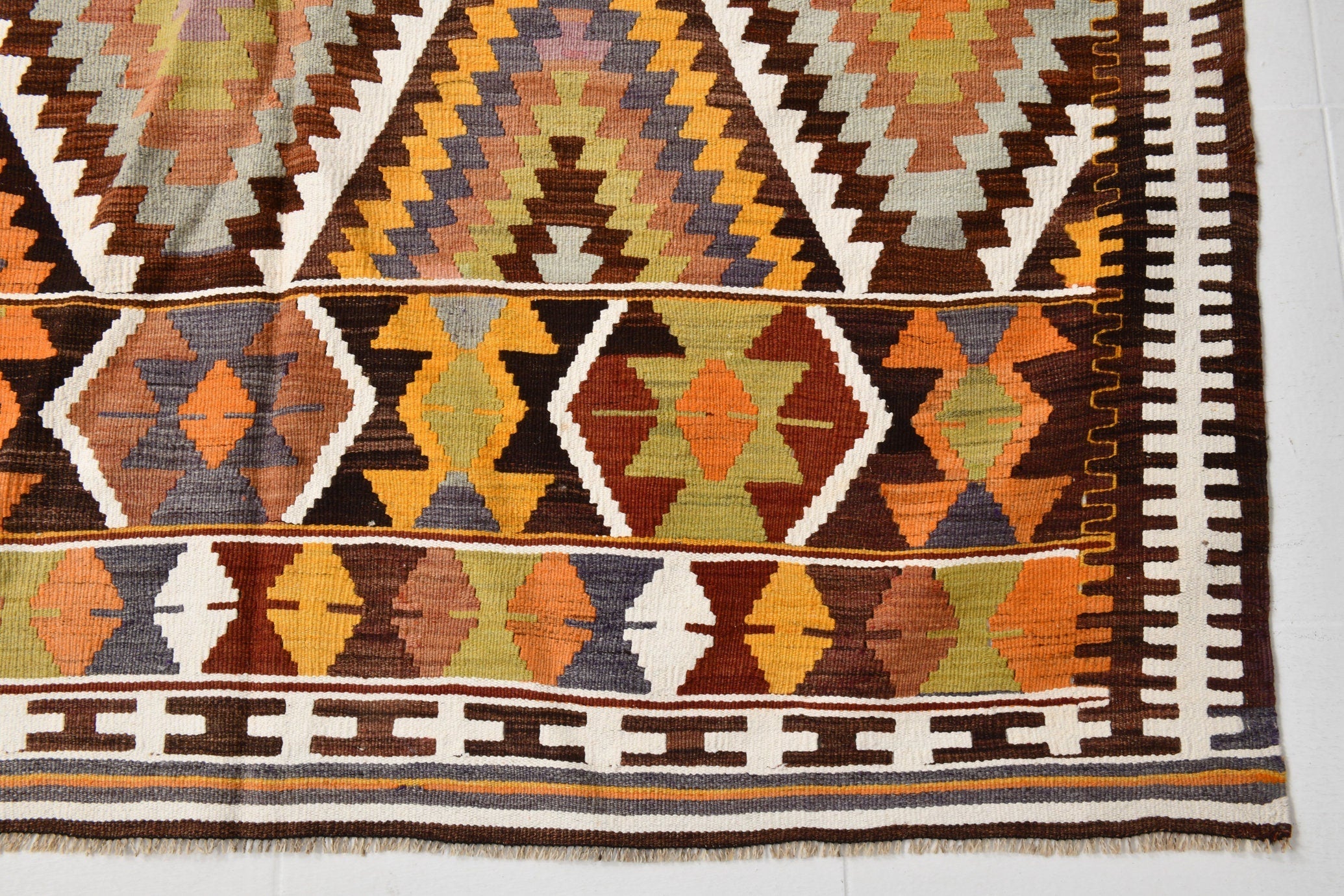 Vintage Kilim Anatolian 4'12" x 8'2" ft