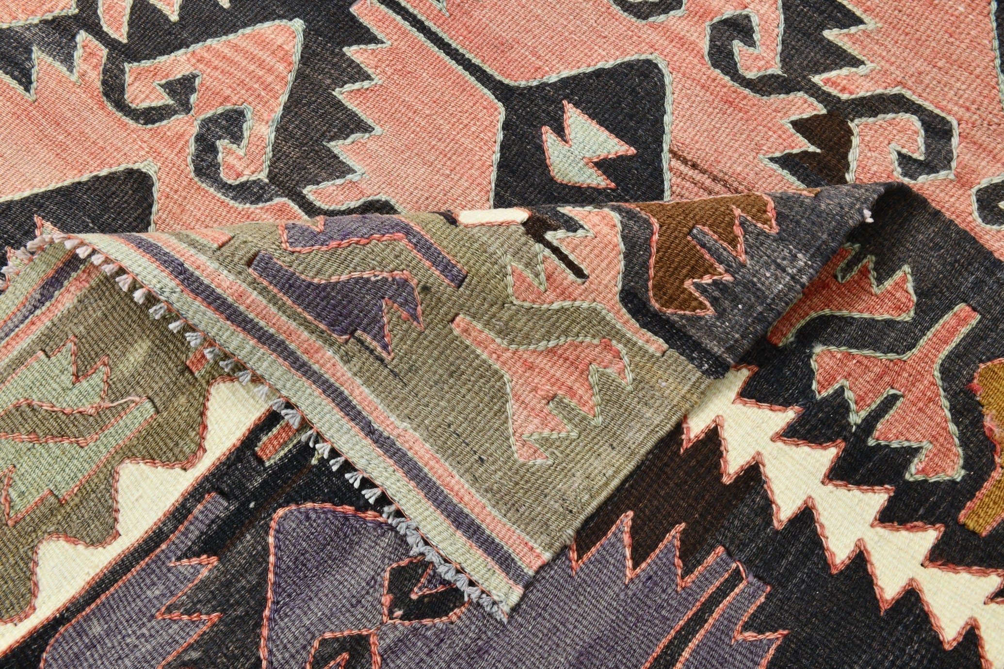 Vintage Kilim Anatolian 4’12’’ x 9’9’’ ft