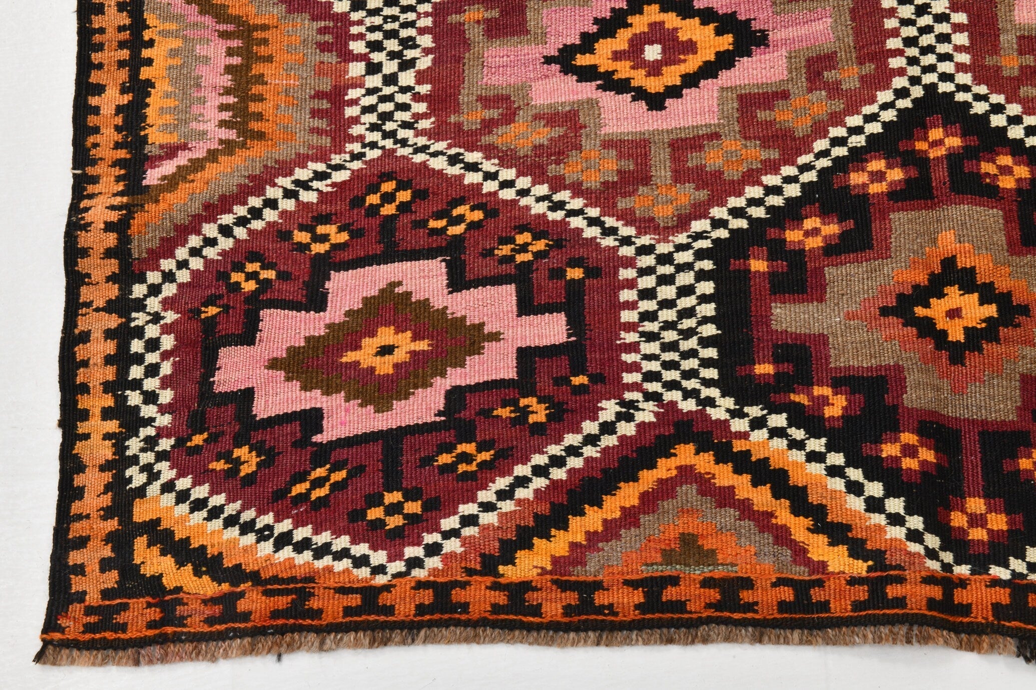 Vintage Kilim Anatolian 4'2" x 10'12" ft