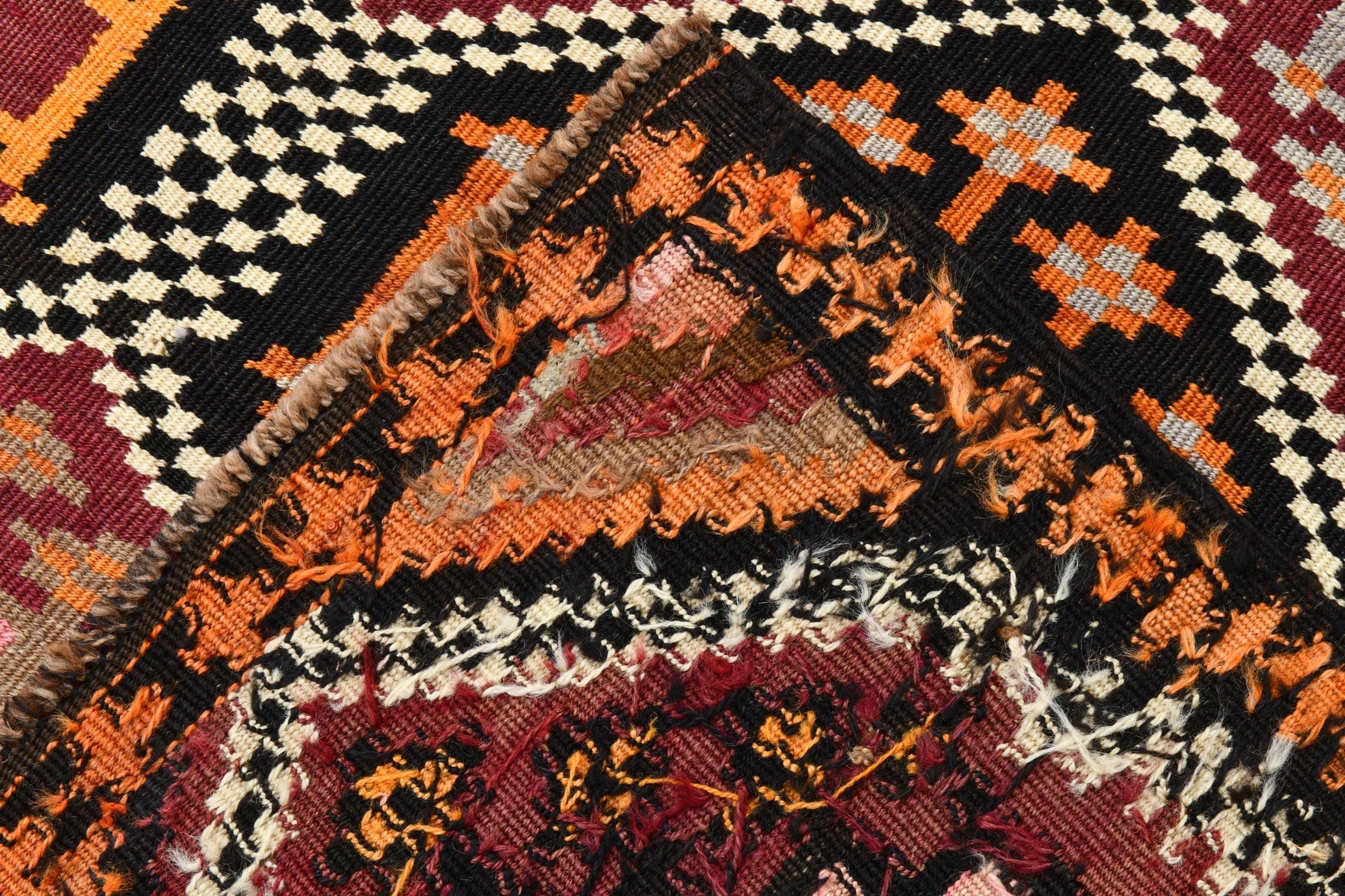 Vintage Kilim Anatolian 4'2" x 10'12" ft
