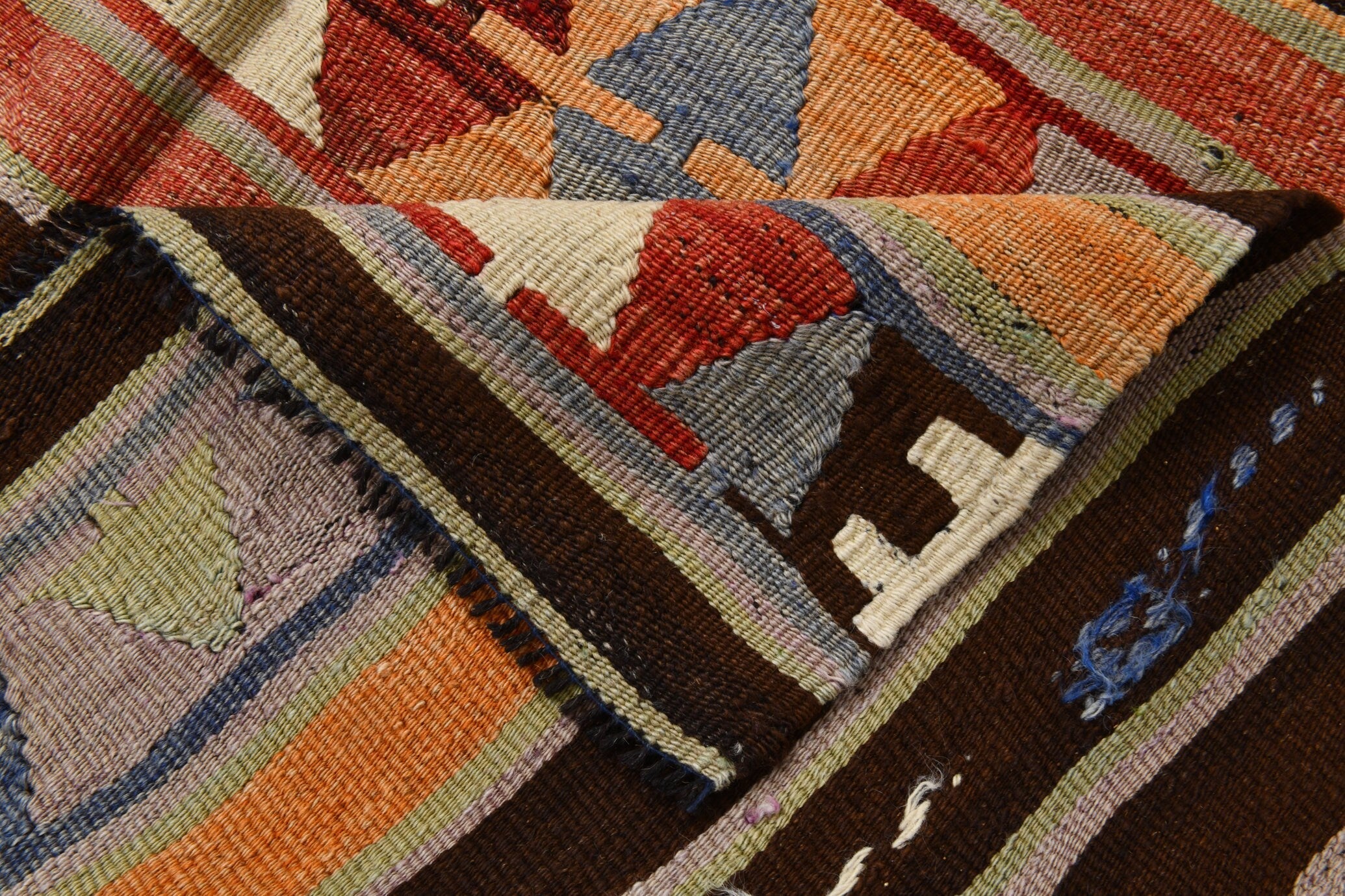 Vintage Kilim Anatolian 4'2" x 11'3" ft