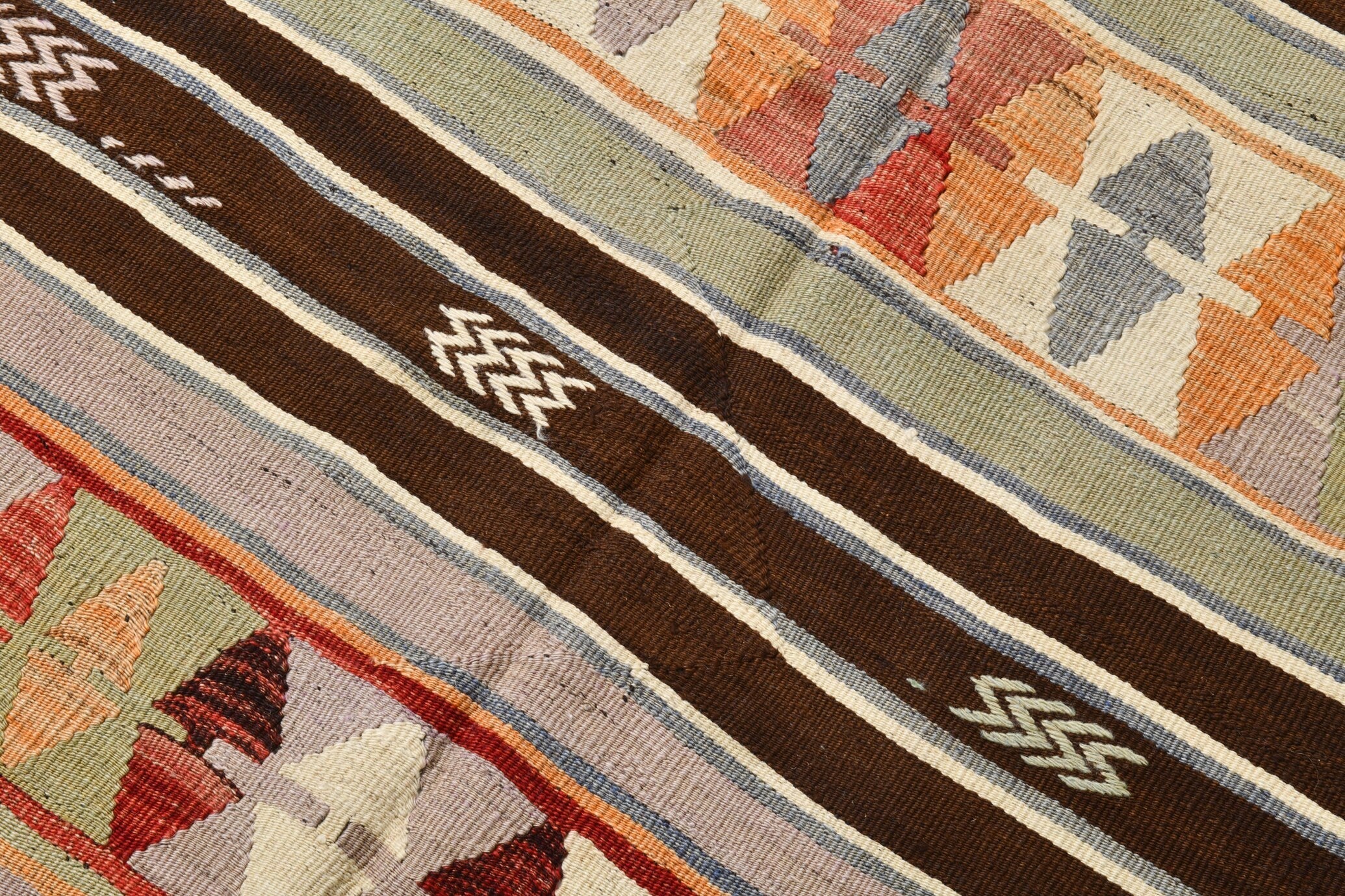 Vintage Kilim Anatolian 4'2" x 11'3" ft