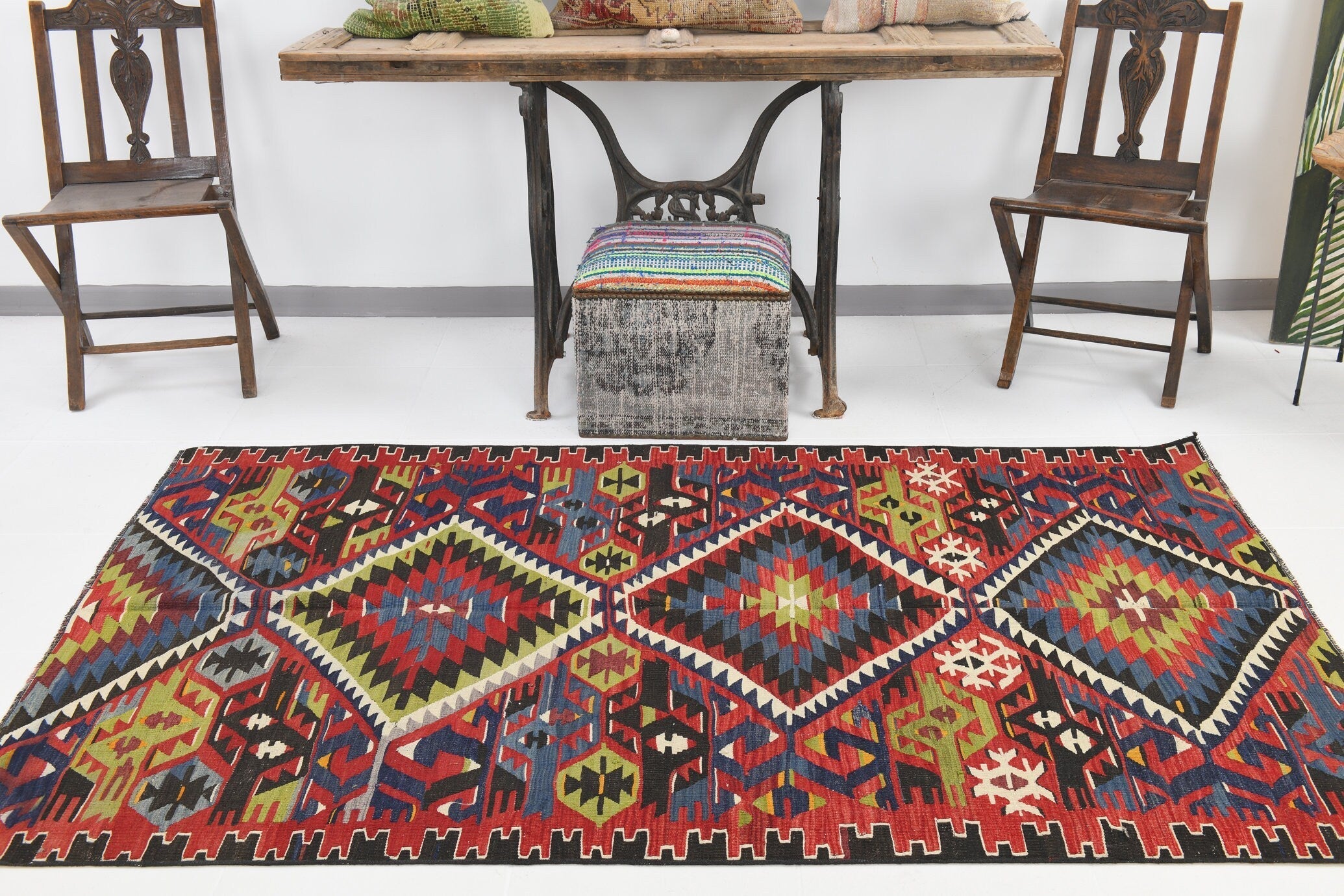 Vintage Kilim Anatolian 4'3" x 7'2" ft