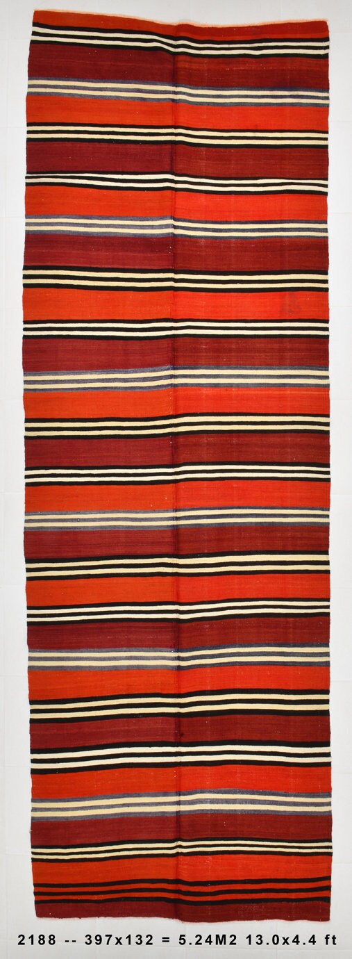 Vintage Kilim Anatolian 4'4" x 13'0" ft
