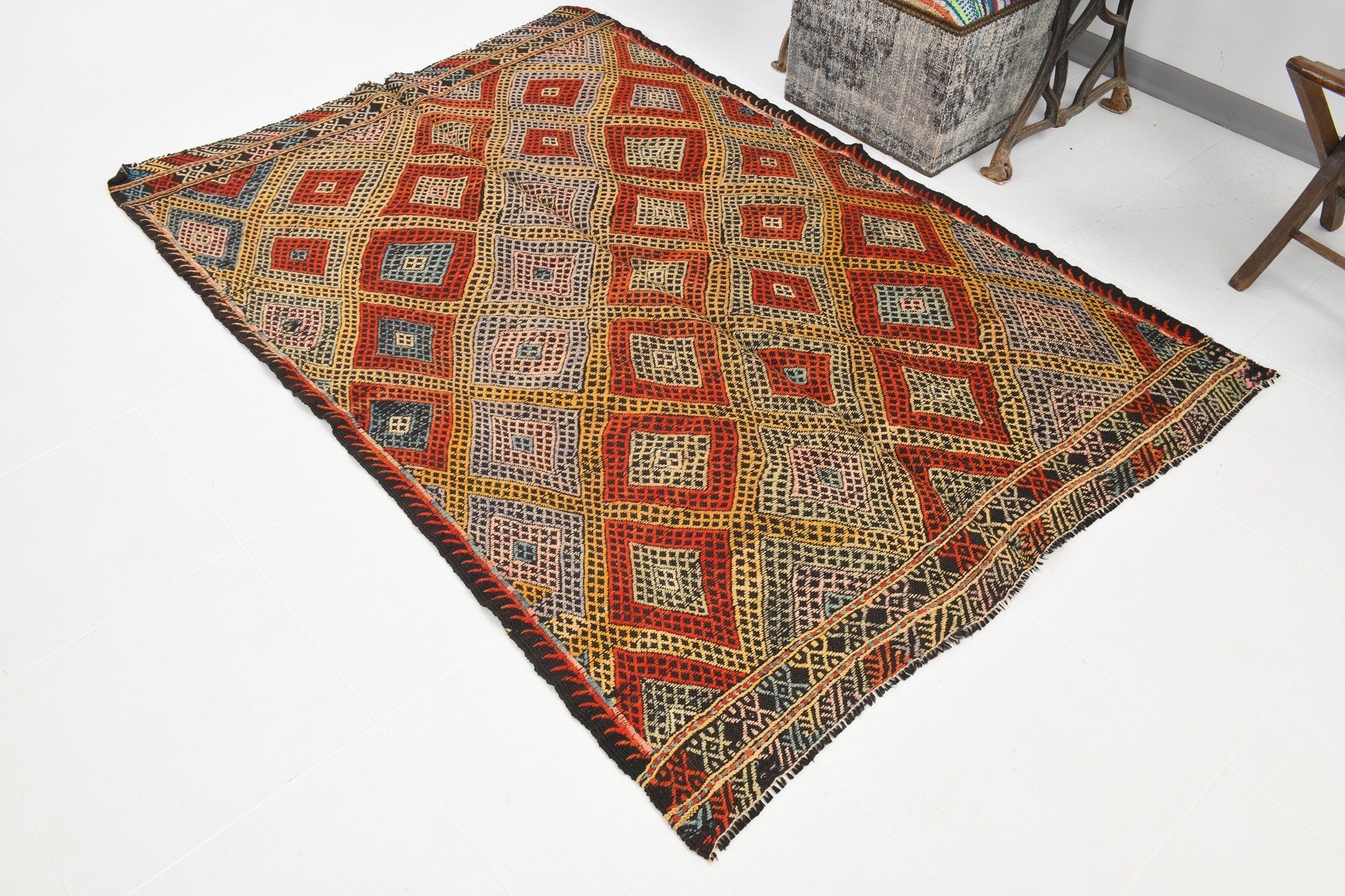Vintage Kilim Anatolian 4’4’’ x 6’4’’ ft