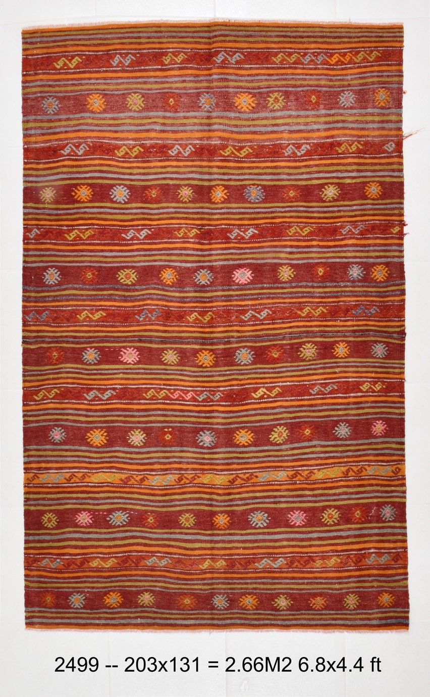 Vintage Kilim Anatolian 4'4" x 6'8" ft