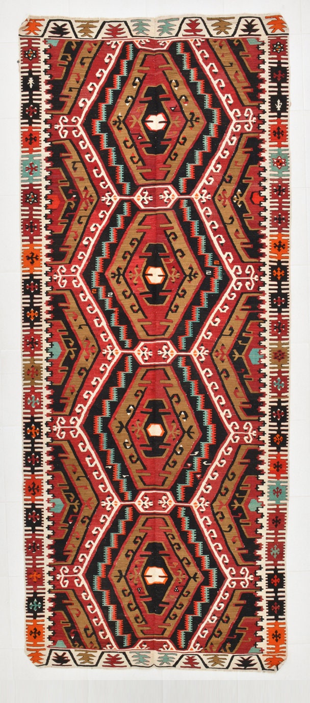 Vintage Kilim Anatolian 4'6" x 11'4" ft