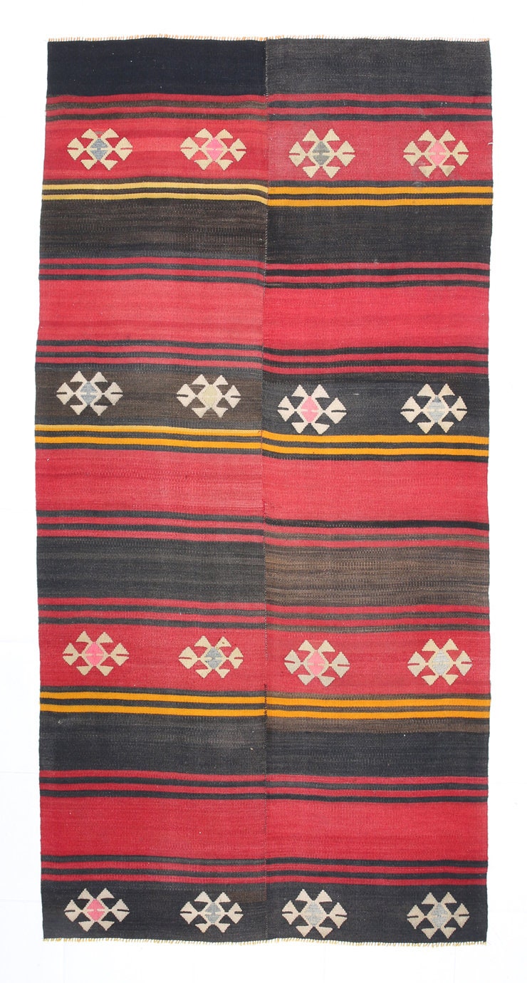 Vintage Kilim Anatolian 4'6" x 5'10" ft