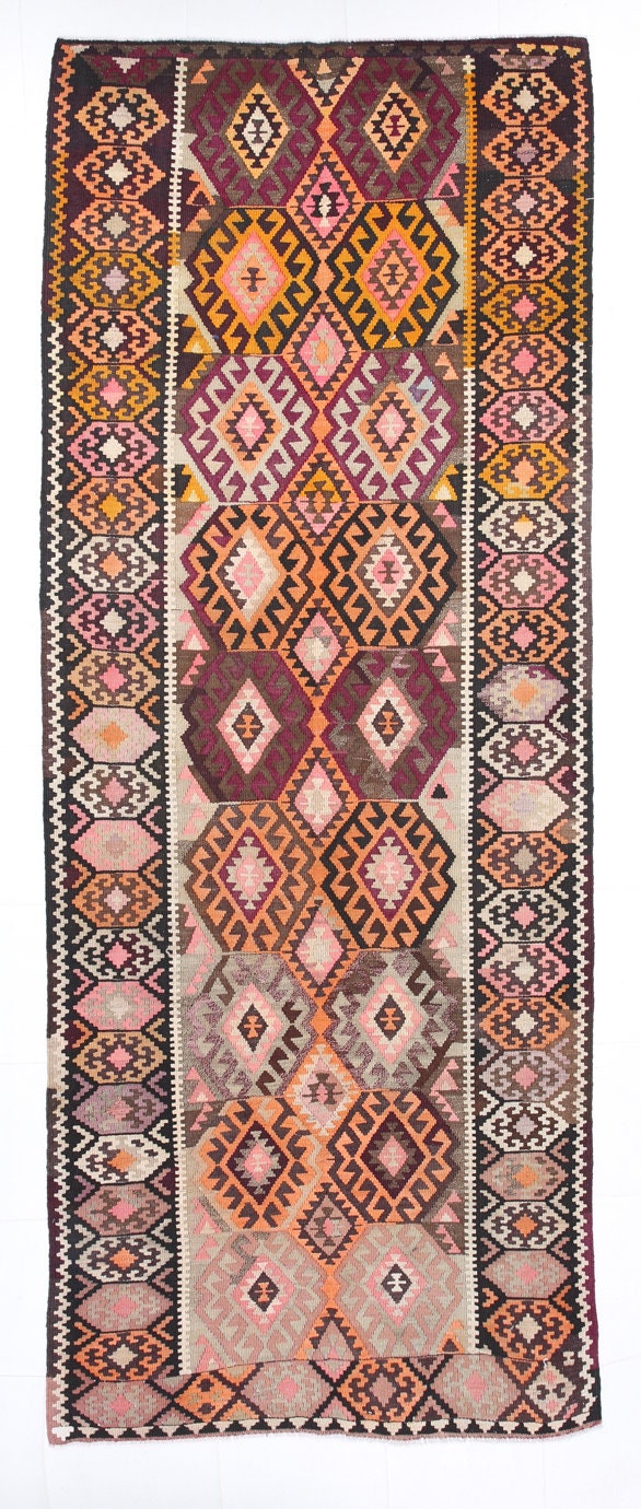 Vintage Kilim Anatolian 4'7" x 11'7" ft