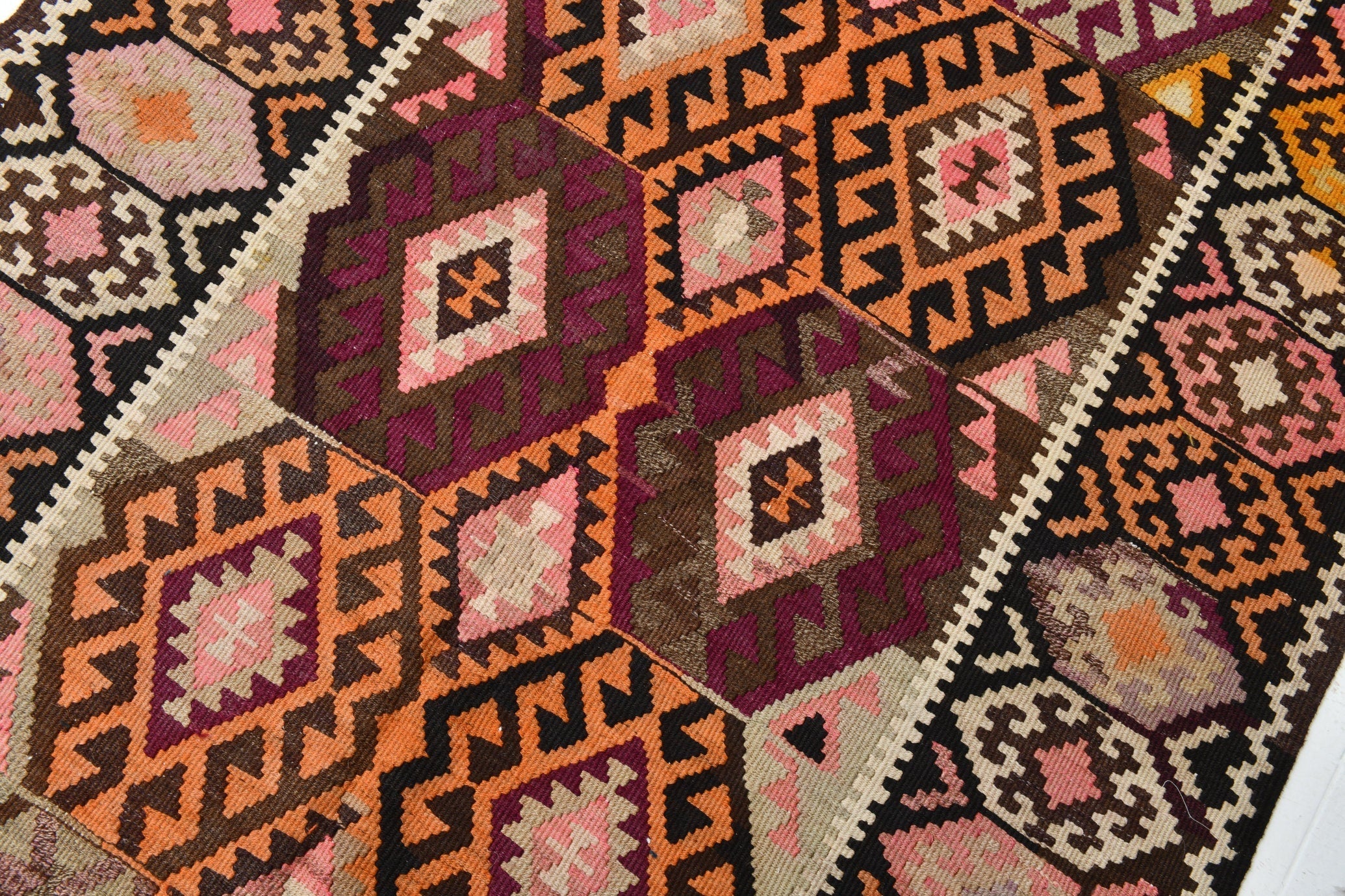 Vintage Kilim Anatolian 4'7" x 11'7" ft