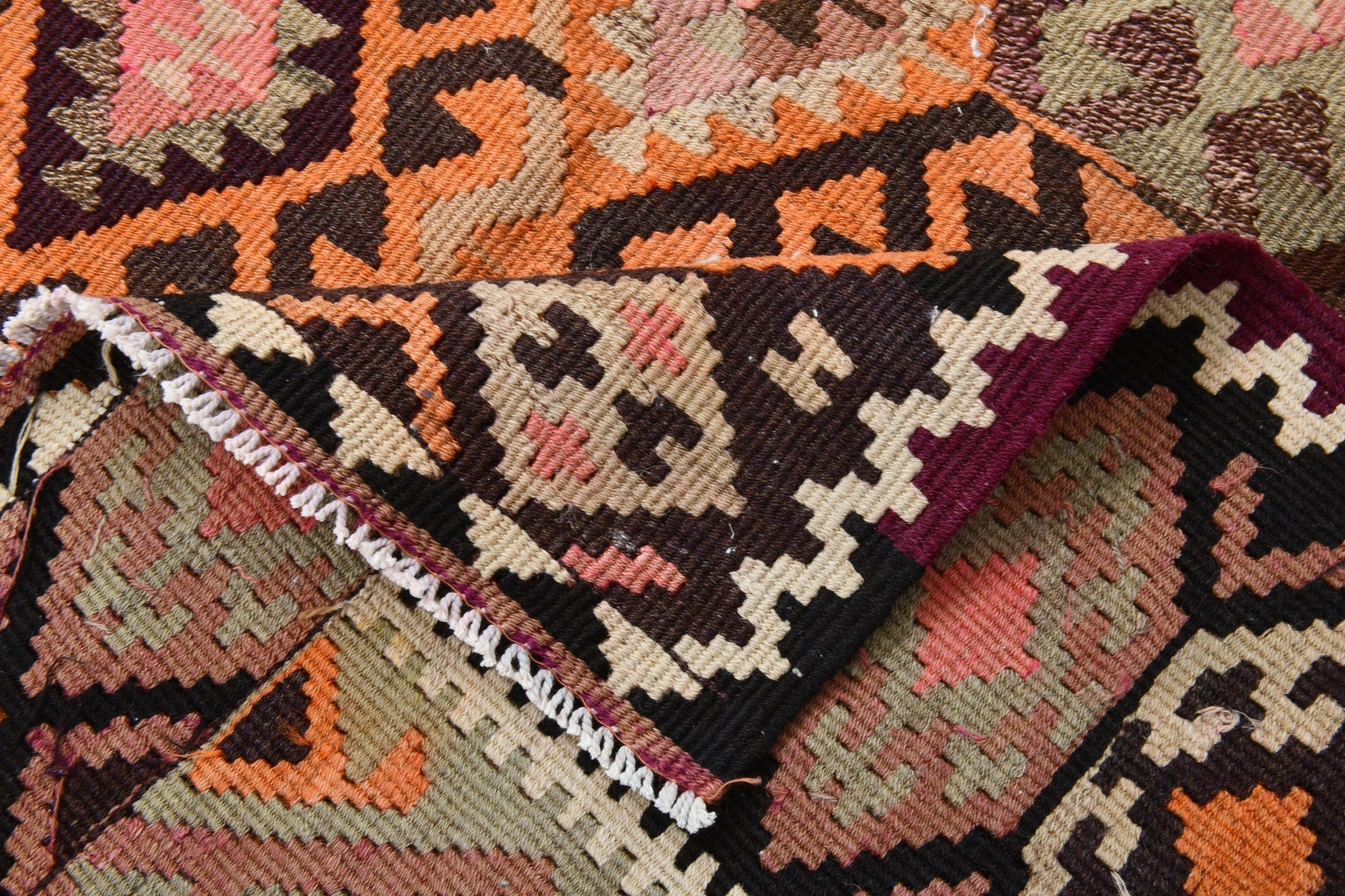 Vintage Kilim Anatolian 4'7" x 11'7" ft