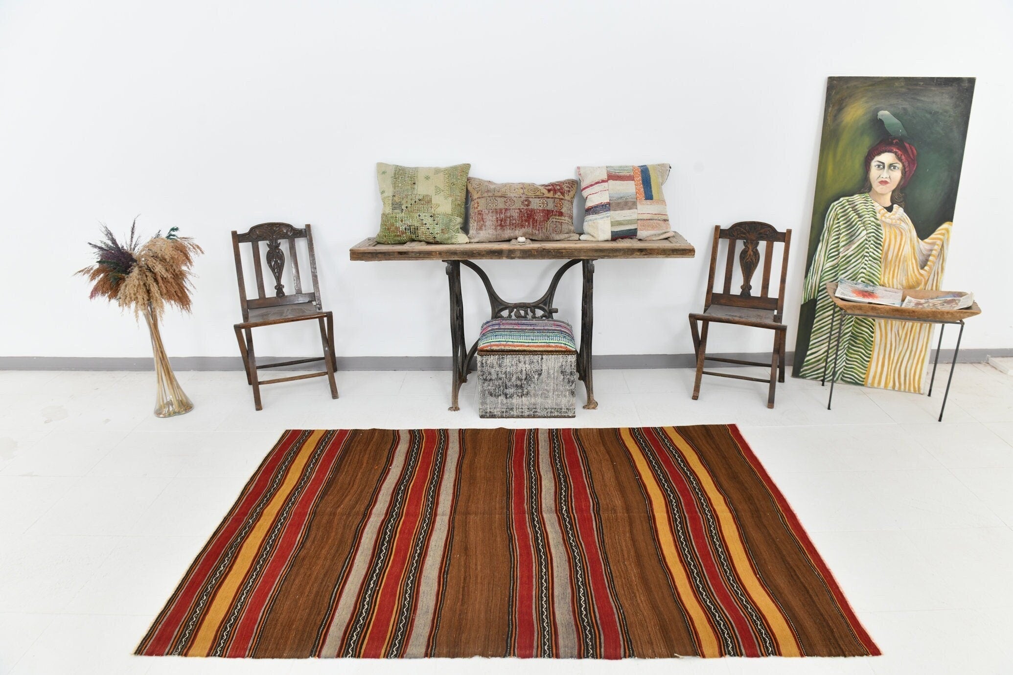 Vintage Kilim Anatolian 4’7’’ x 6’12’’ ft