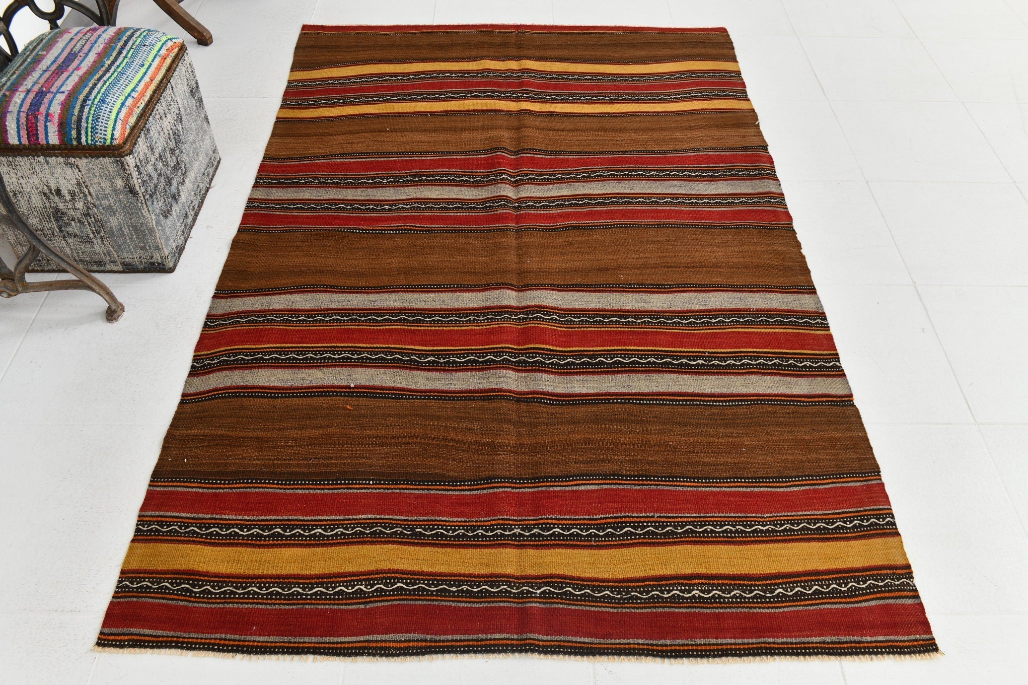 Vintage Kilim Anatolian 4’7’’ x 6’12’’ ft