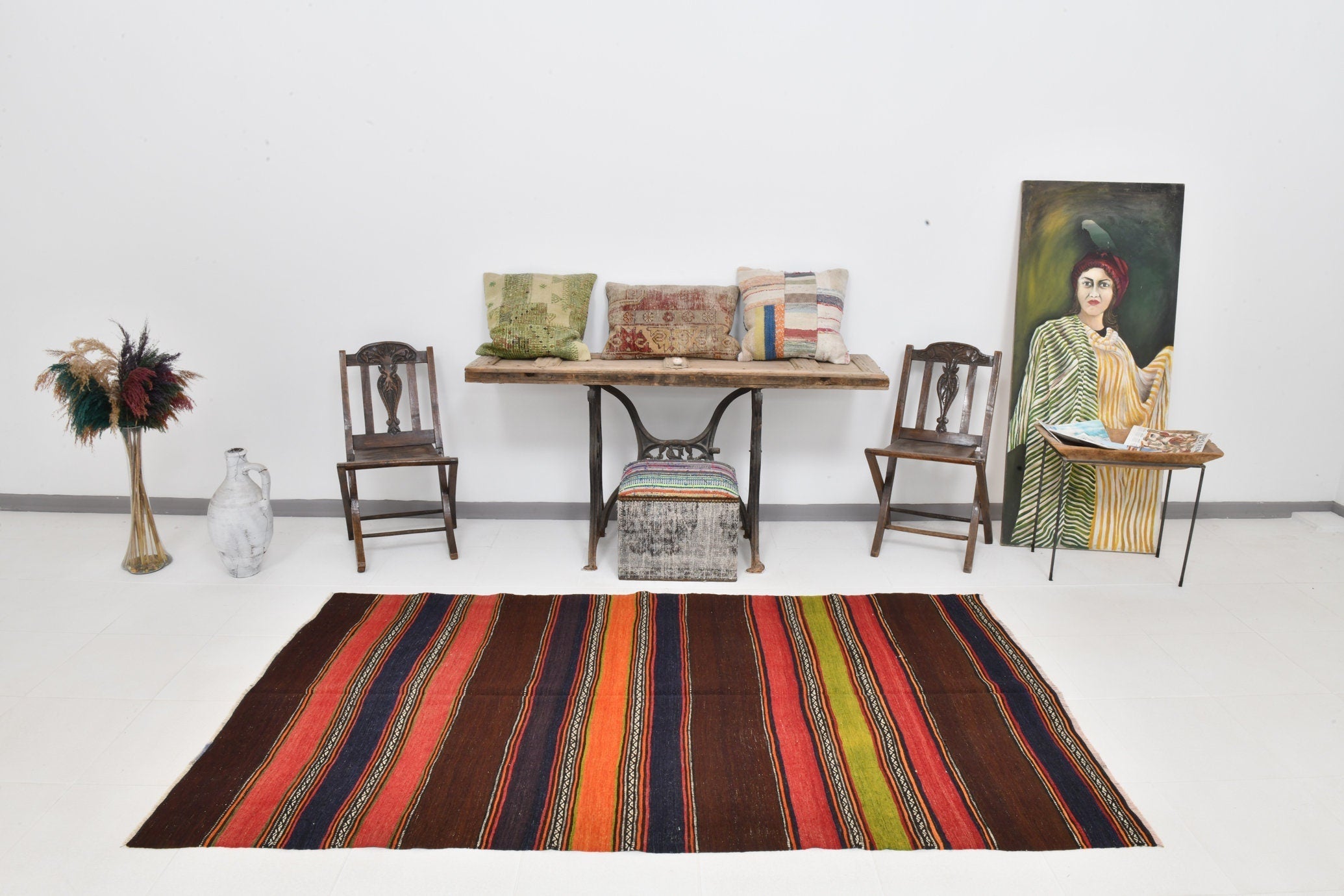 Vintage Kilim Anatolian 4’7’’ x 8’0’’ ft