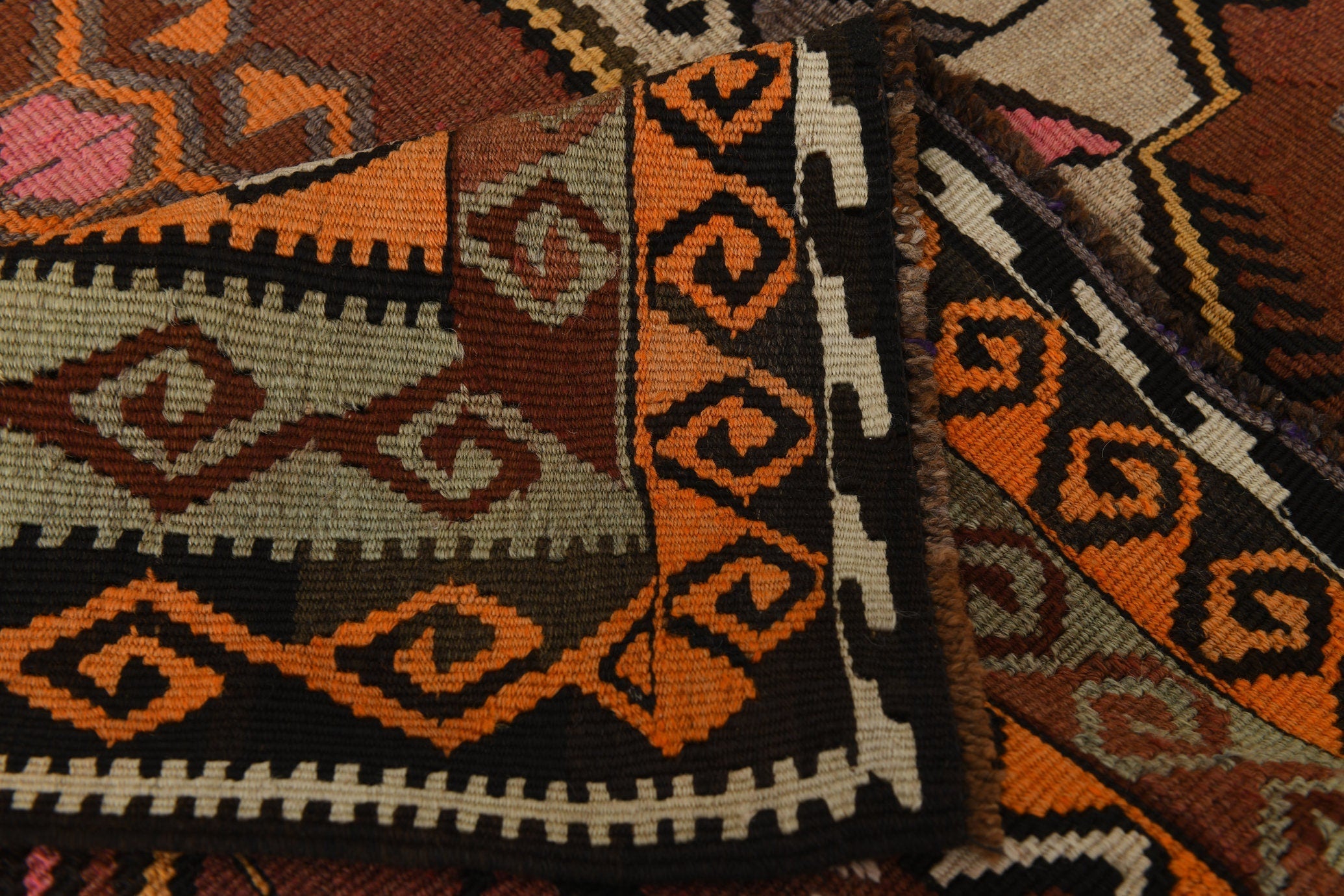 Vintage Kilim Anatolian 4'8" x 14'2" ft