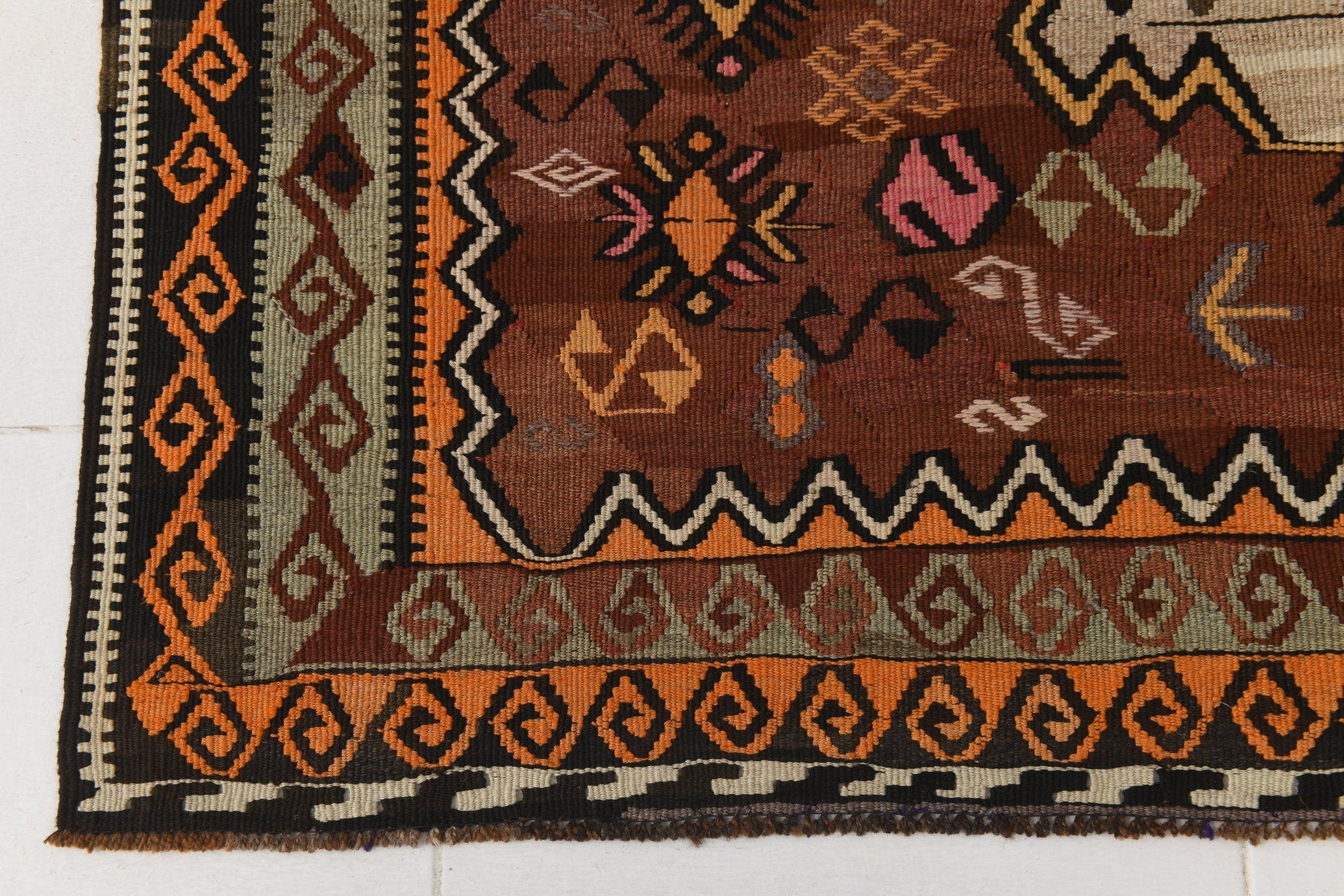 Vintage Kilim Anatolian 4'8" x 14'2" ft