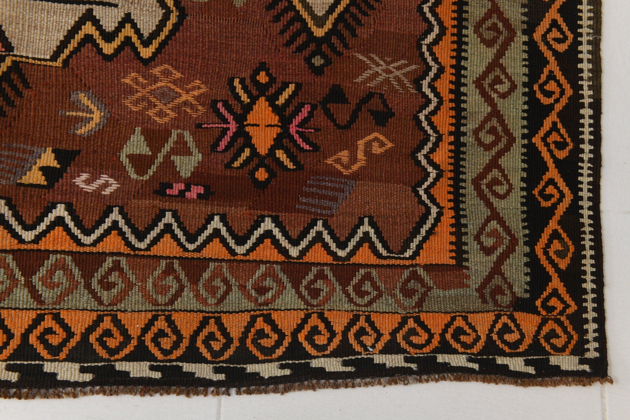 Vintage Kilim Anatolian 4'8" x 14'2" ft