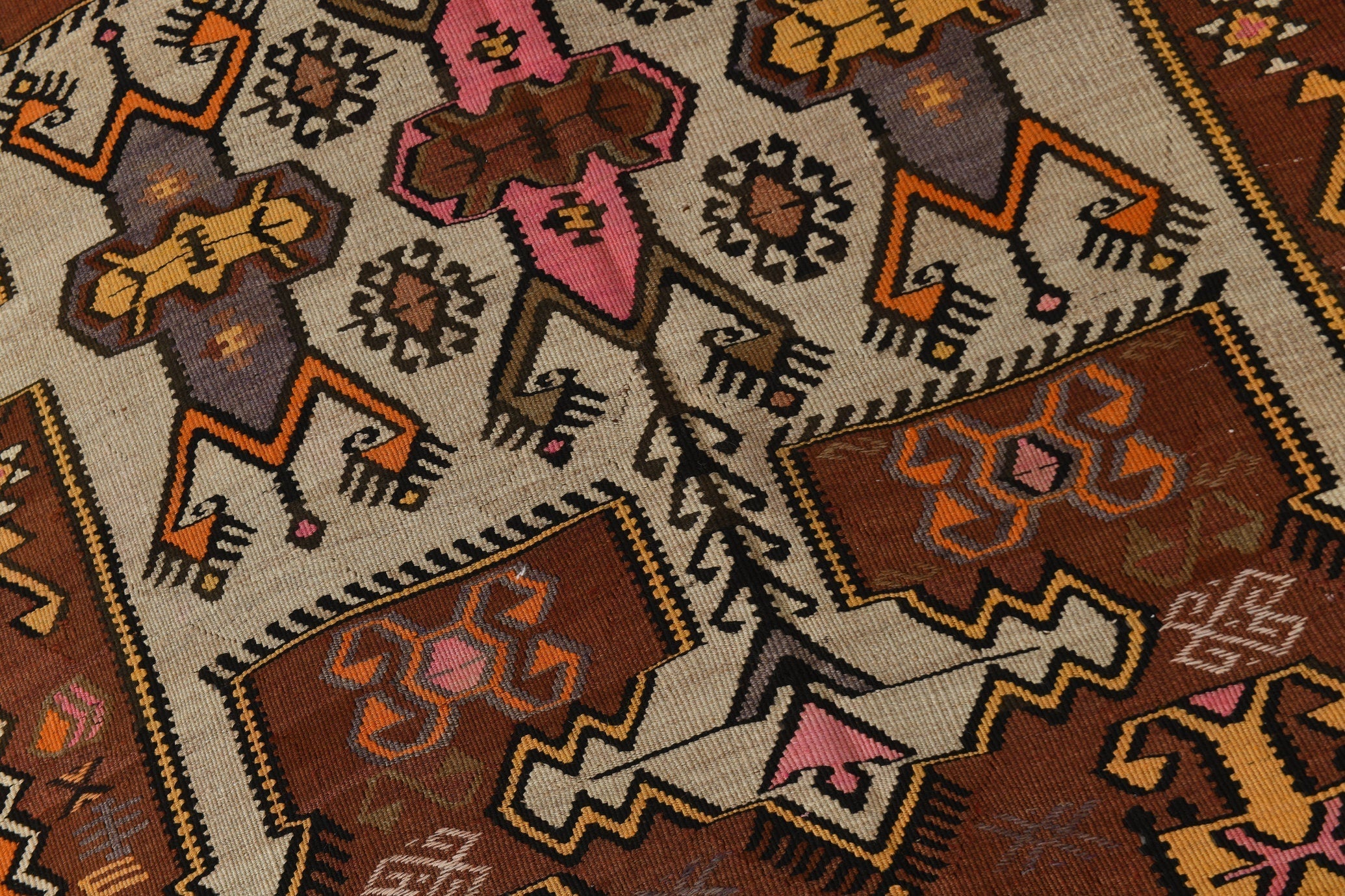 Vintage Kilim Anatolian 4'8" x 14'2" ft