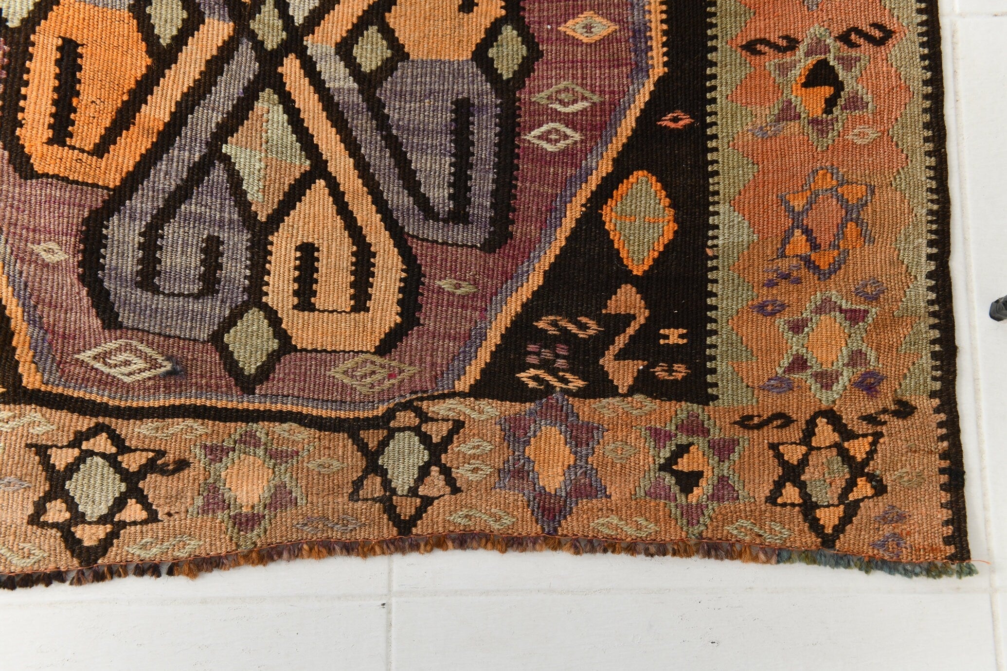 Vintage Kilim Anatolian 4'8" x 15'1" ft