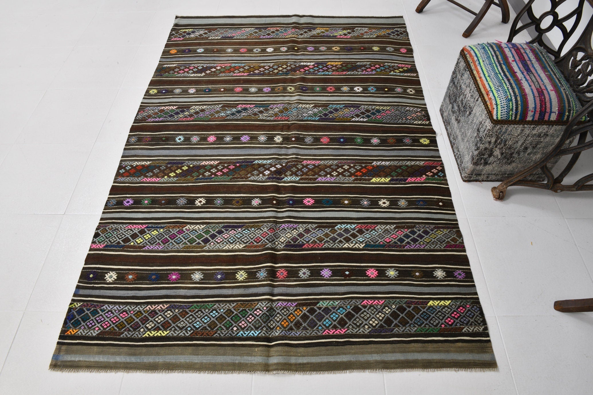 Vintage Kilim Anatolian 4'9" x 7'0" ft
